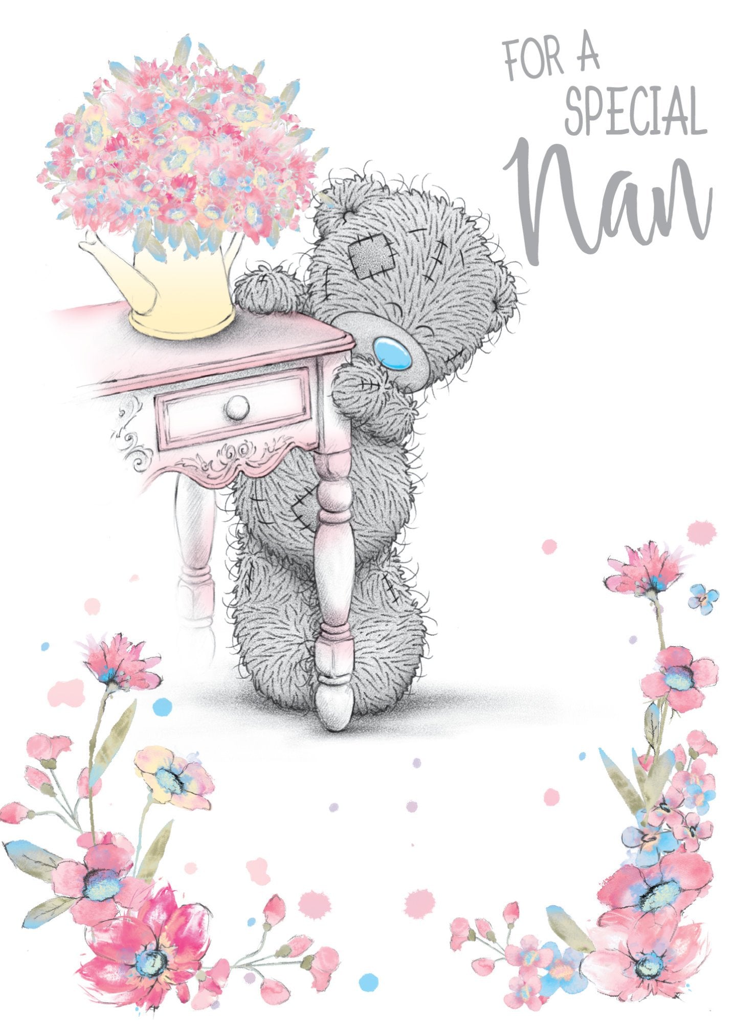 Photograph of Nan Birthday Teddy Dresser Greetings Card at Nicole's Shop