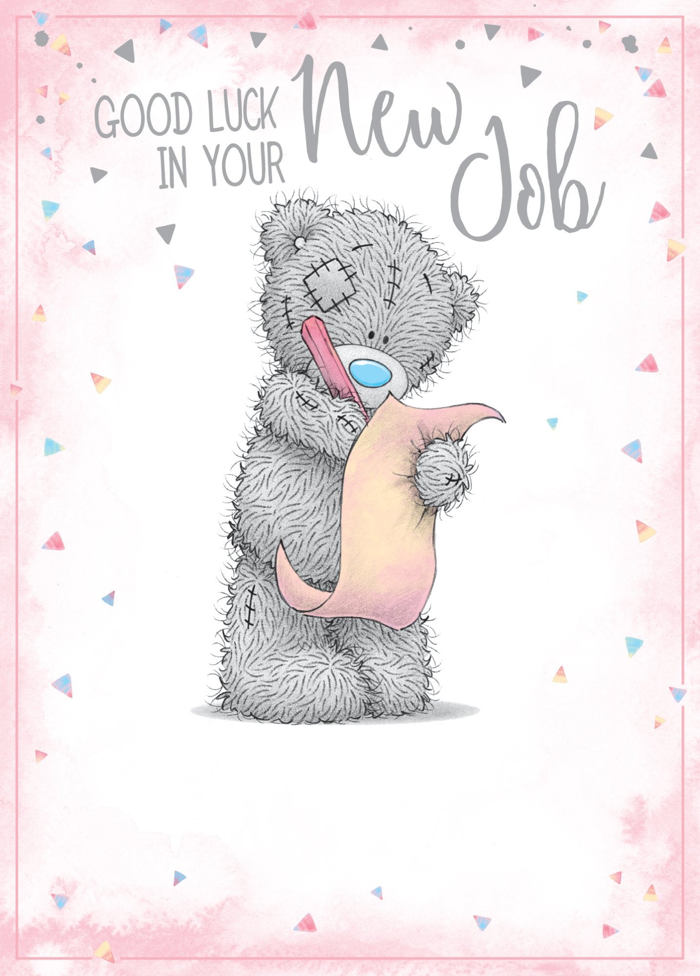 Photograph of New Job Pen & Paper Teddy Greetings Card at Nicole's Shop