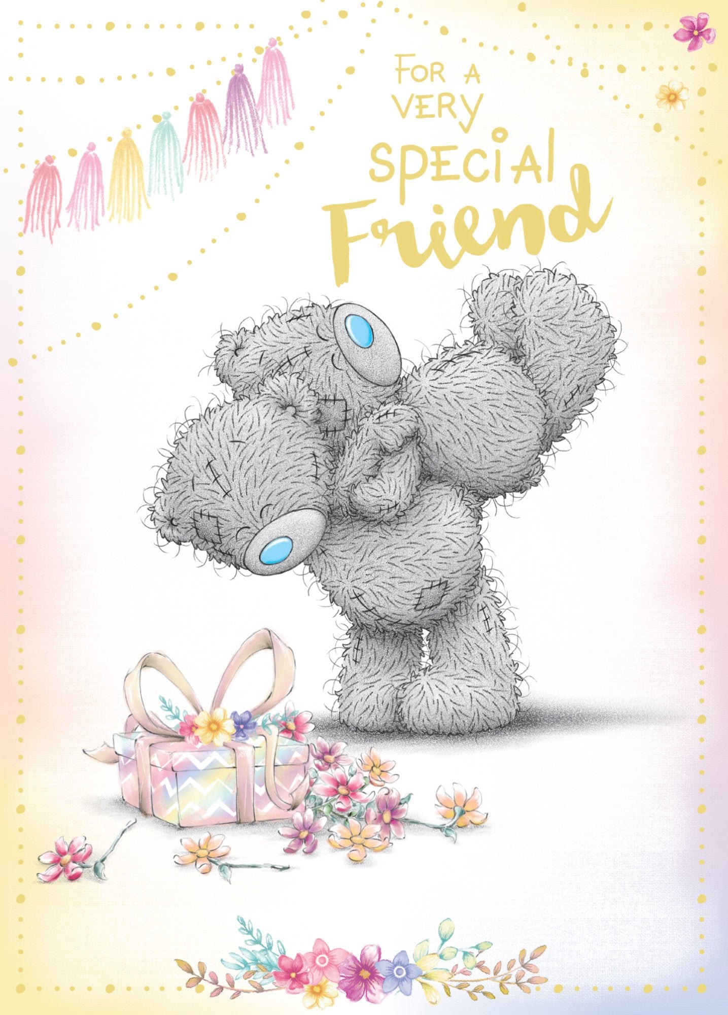 Photograph of Friend Bday Bears Balancing Birthday Greetings Card at Nicole's Shop