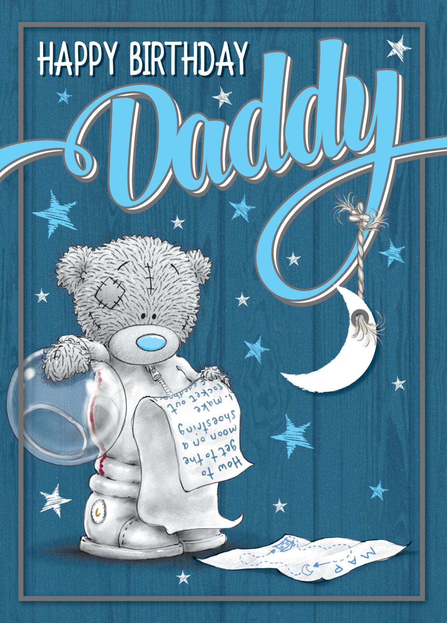 Photograph of Daddy Birthday Teddy Astronaut Greetings Card at Nicole's Shop