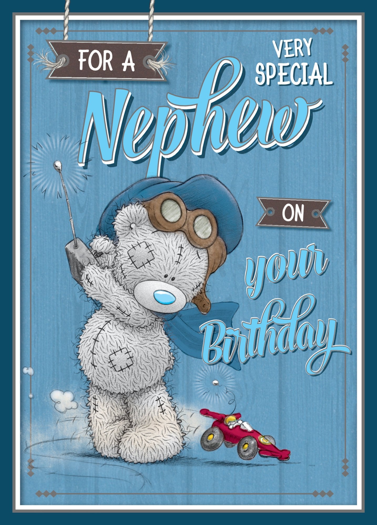 Photograph of Nephew Birthday Teddy RC Car Greetings Card at Nicole's Shop