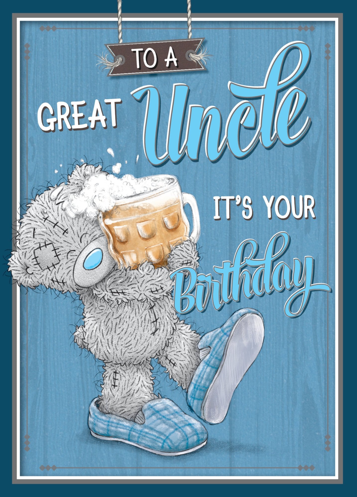 Photograph of Uncle Birthday Teddy Pint Greetings Card at Nicole's Shop