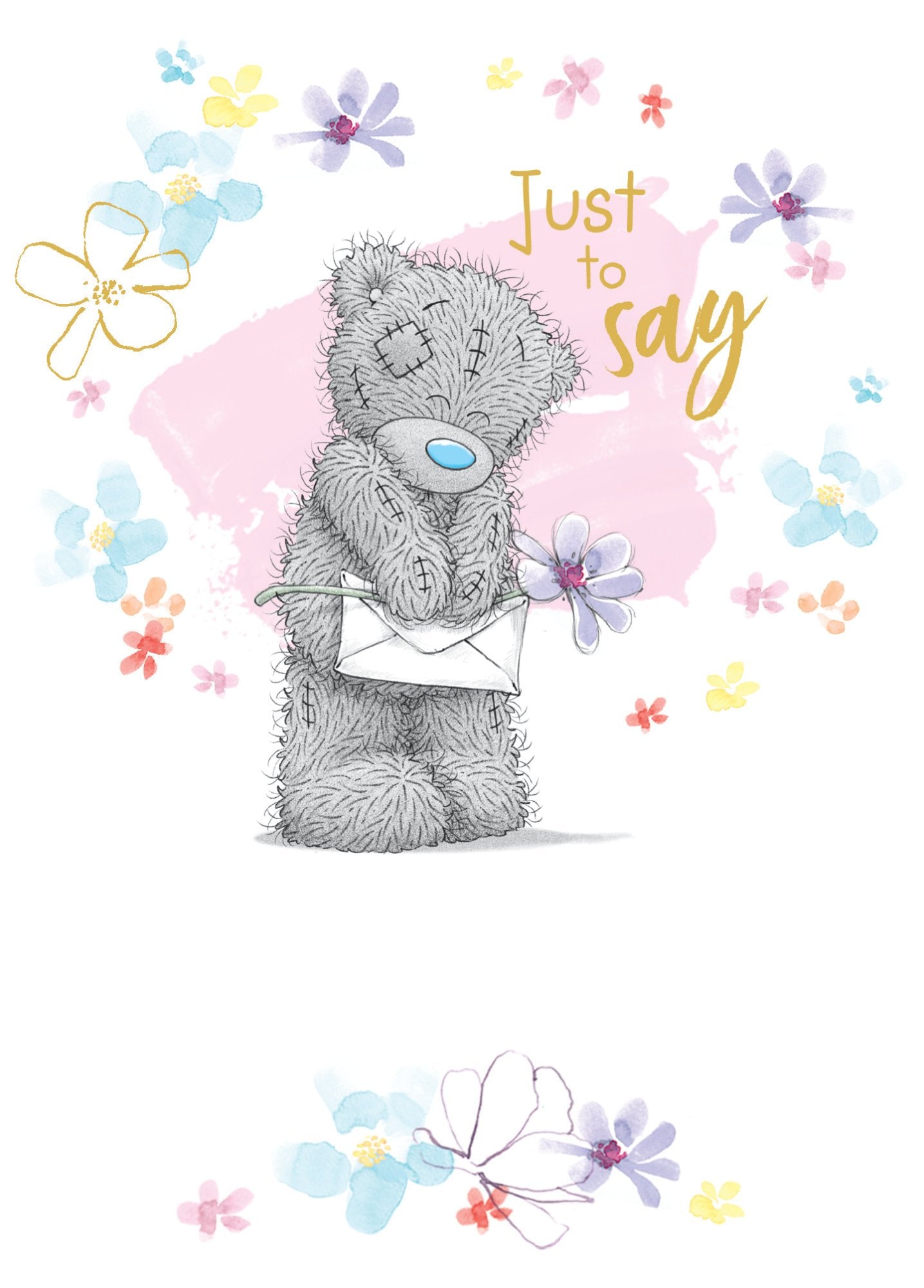 Photograph of Bear With Flower Greetings Card at Nicole's Shop