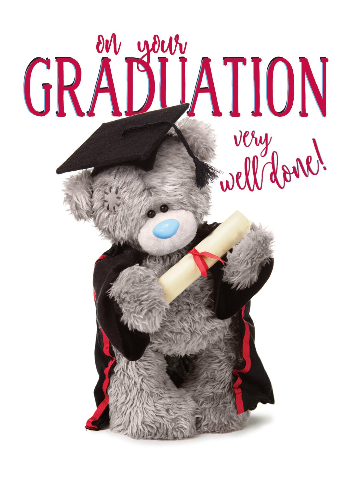 Photograph of Graduation Teddy with Scroll Greetings Card at Nicole's Shop