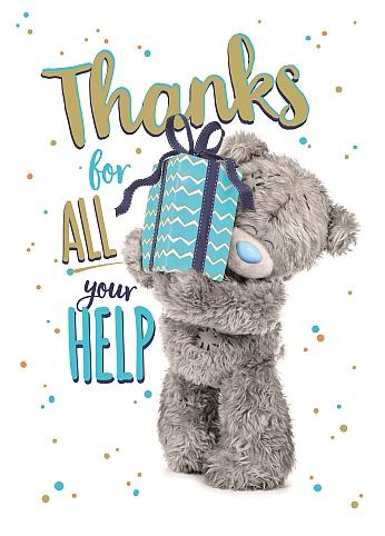 Photograph of Thanks for all your Help Greetings Card at Nicole's Shop