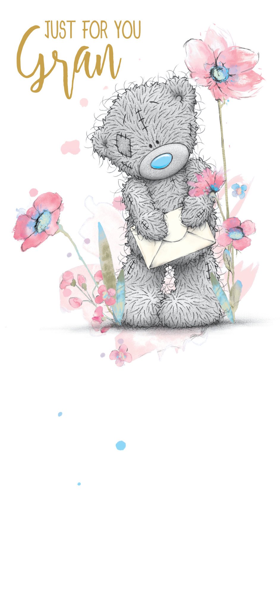 Photograph of Gran Birthday Teddy with Envelope Greetings Card at Nicole's Shop