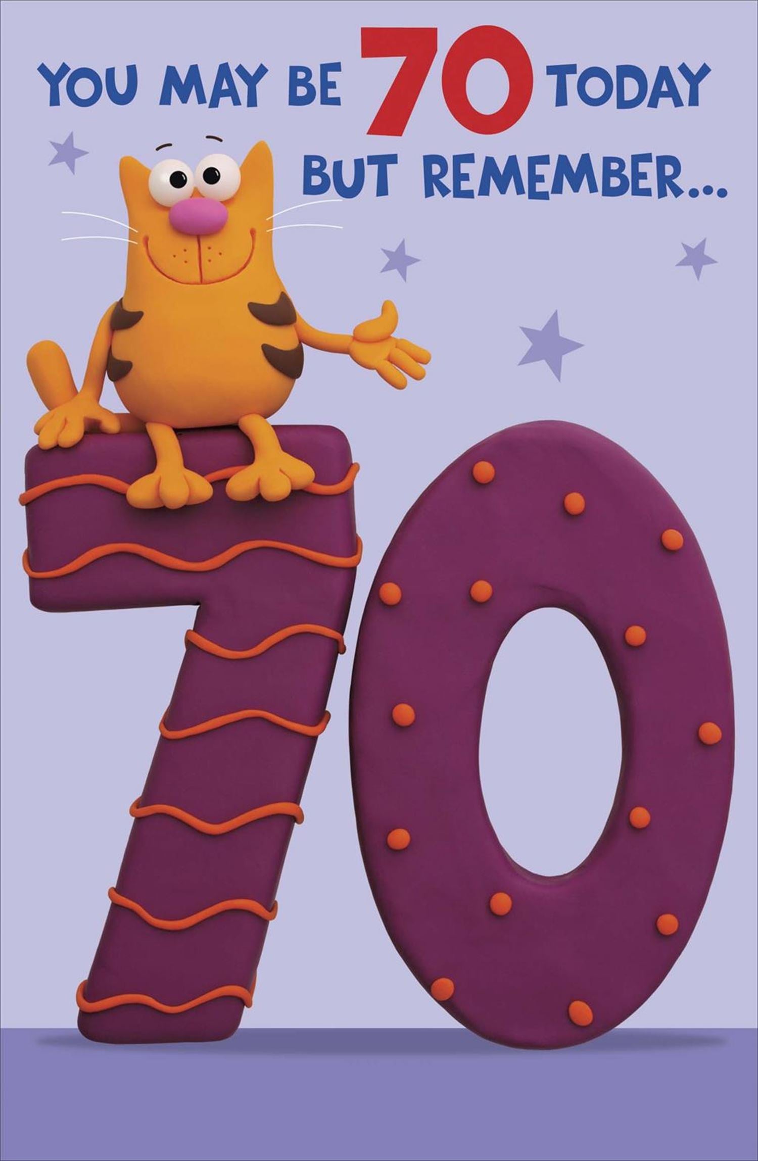 Front of 70 Today But Remember Funny Birthday Card