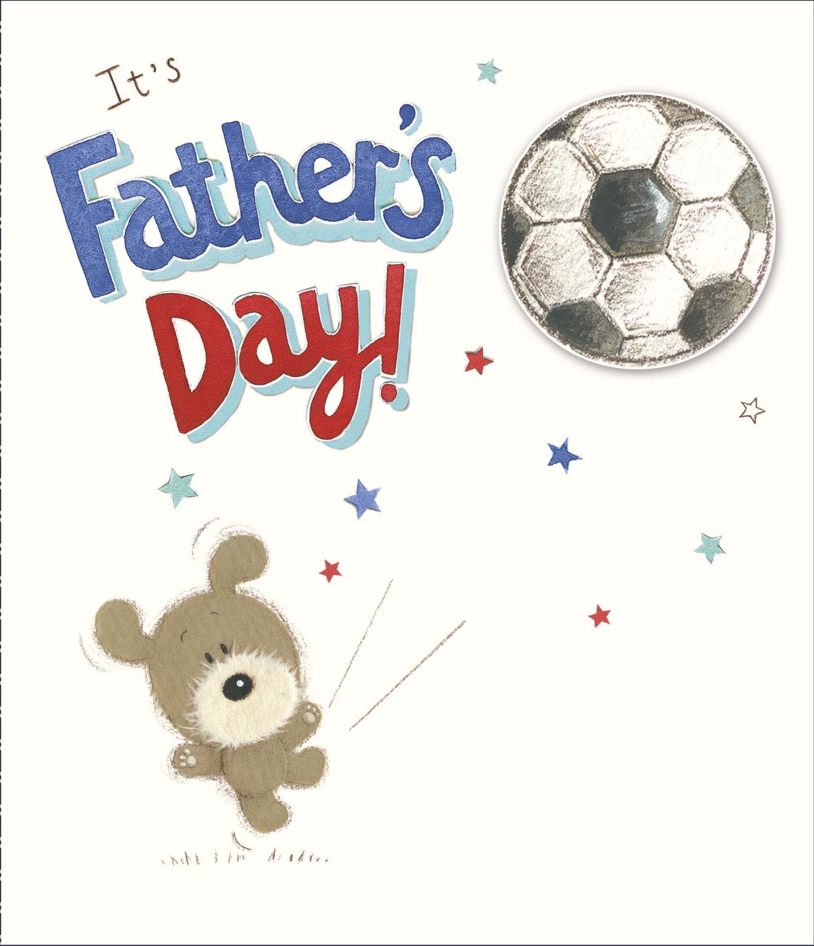 Front of It's Father's Day Woof Football Card