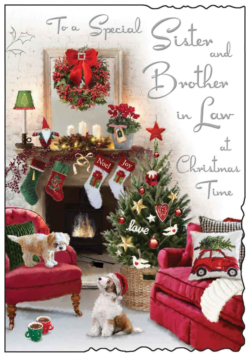 Christmas Sister & BIL Living Room Card XV046