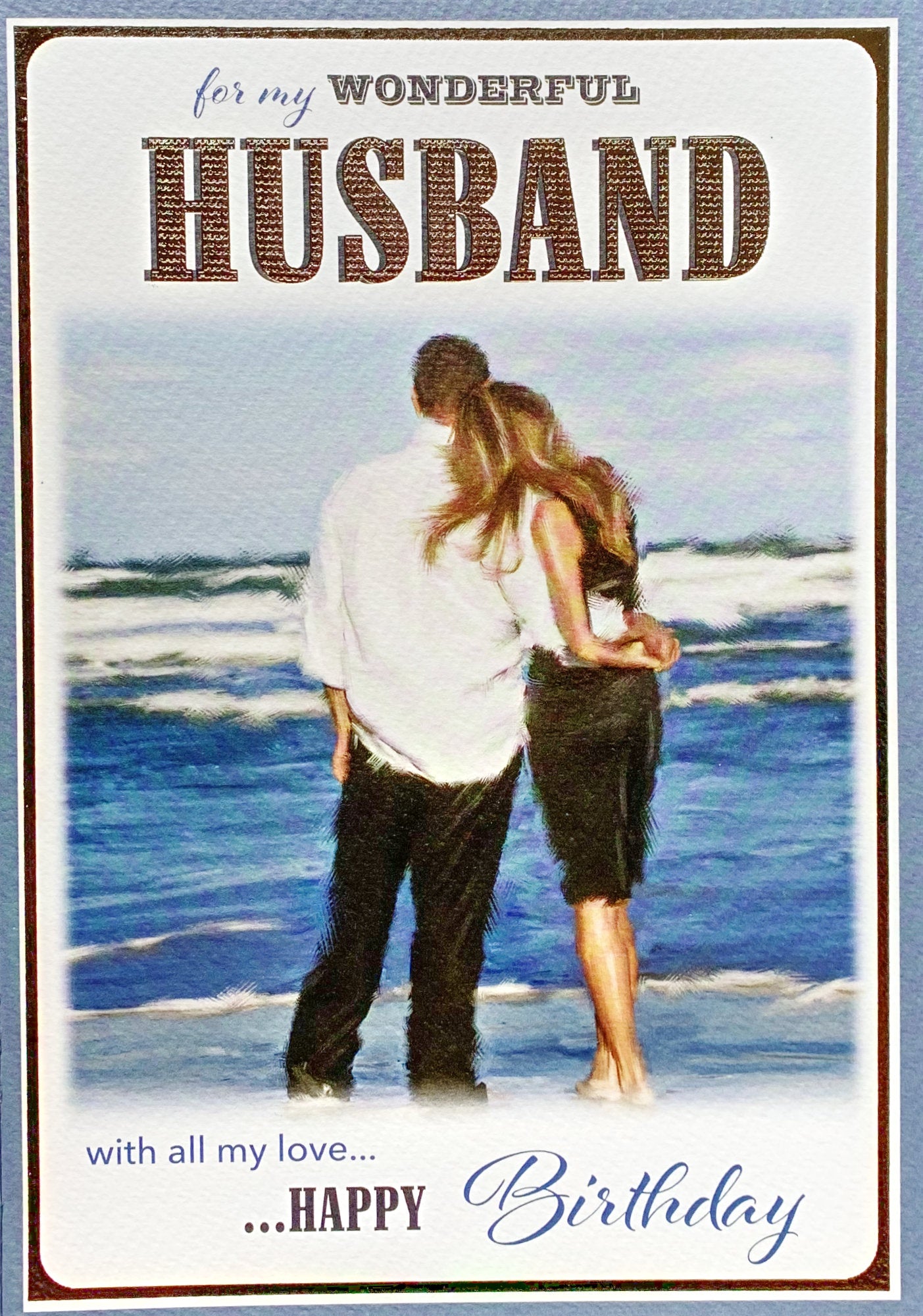 Husband Waves Birthday Card