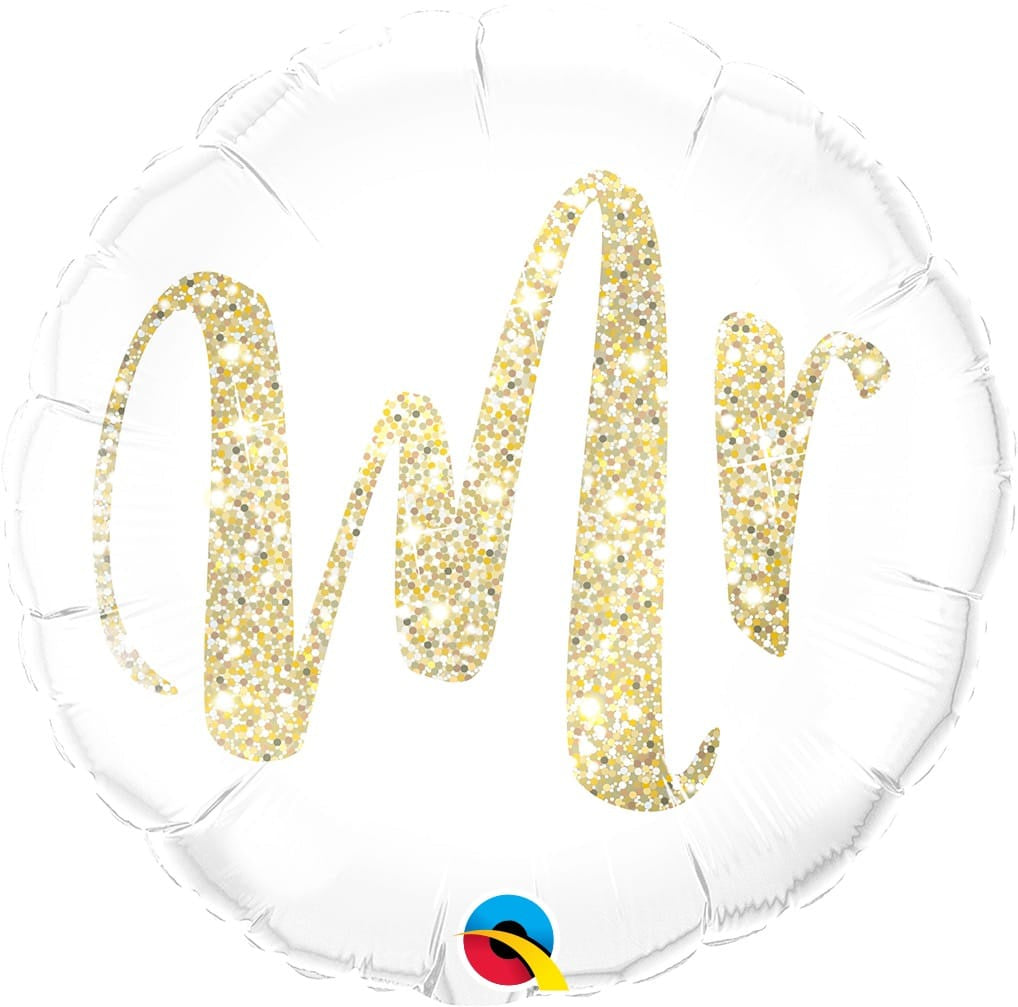 Image of Mr Glitter Gold Round Balloon