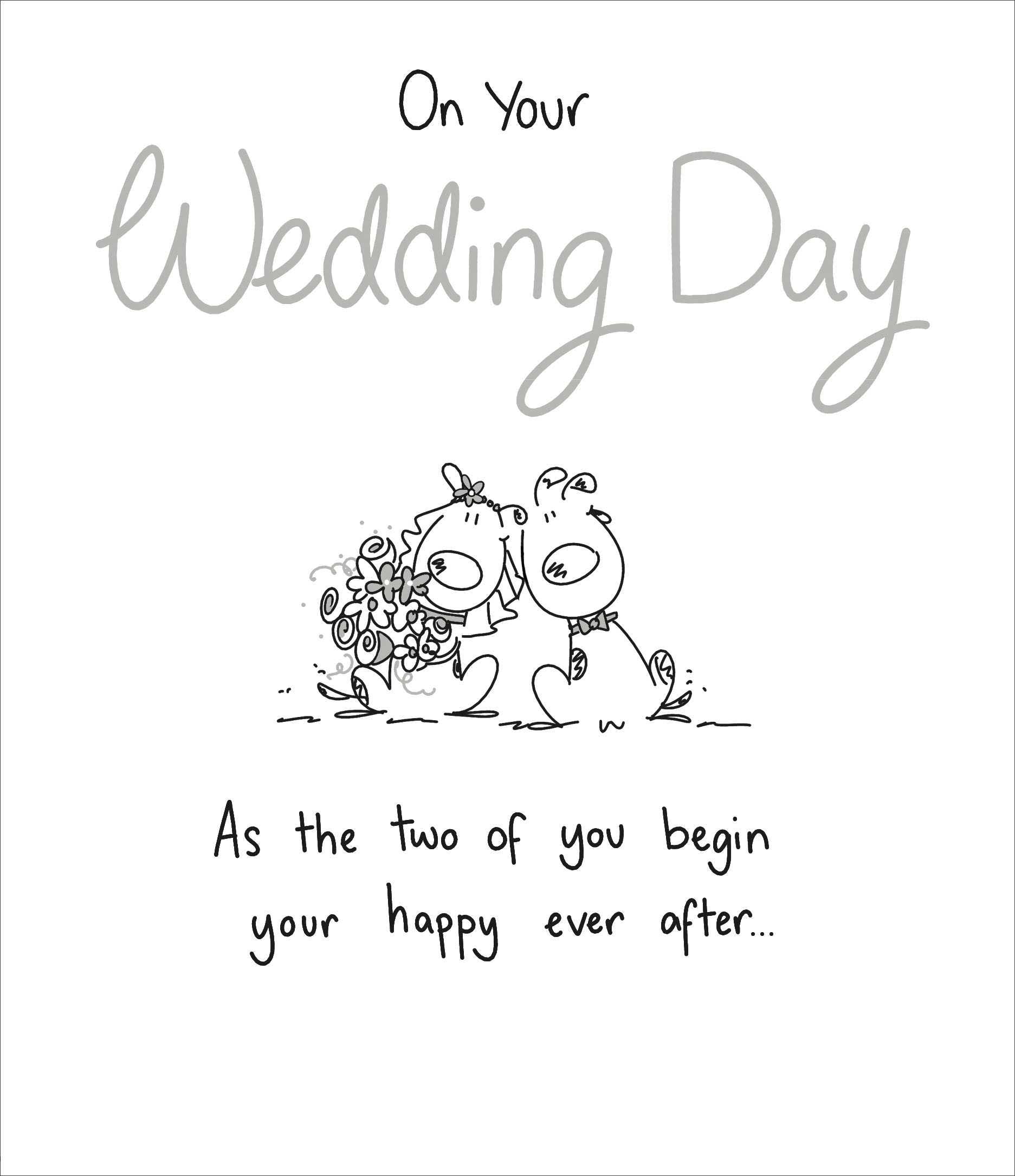 Front of Your Wedding Day Two of You Greetings Card