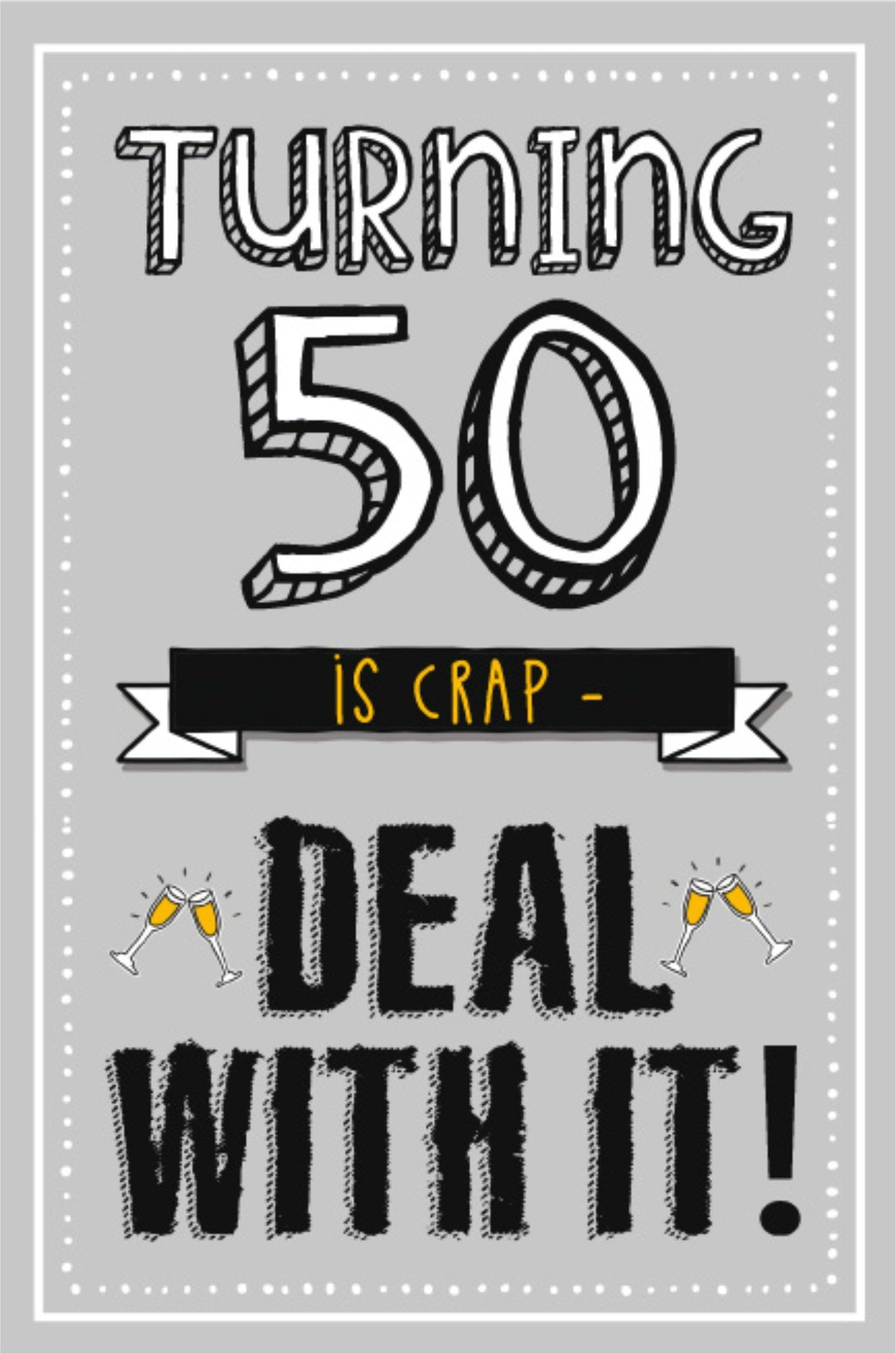 Photograph of Crap 50th Funny Birthday Greetings Card at Nicole's Shop