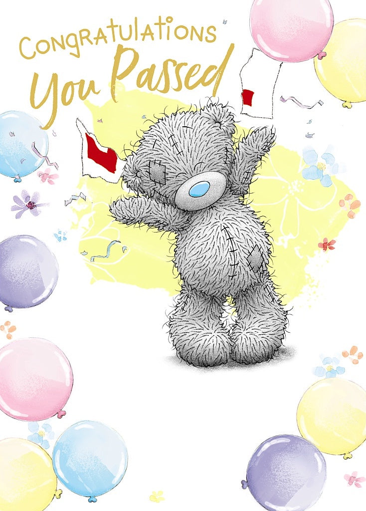 Driving Test Congrats Tatty Bear Card
