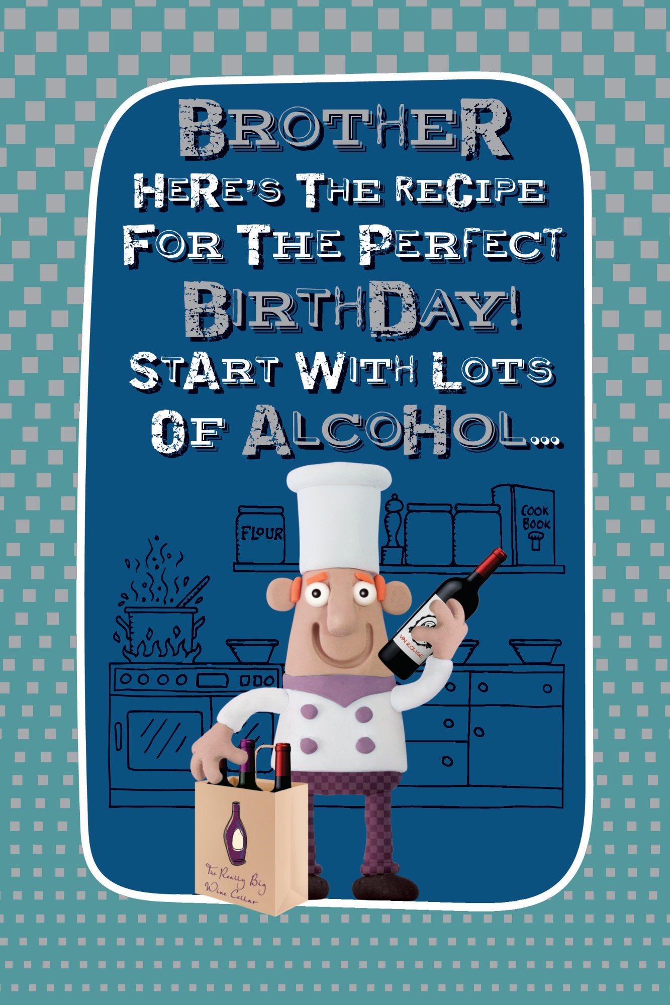 Photograph of Brother Birthday Perfect Recipe Greetings Card at Nicole's Shop