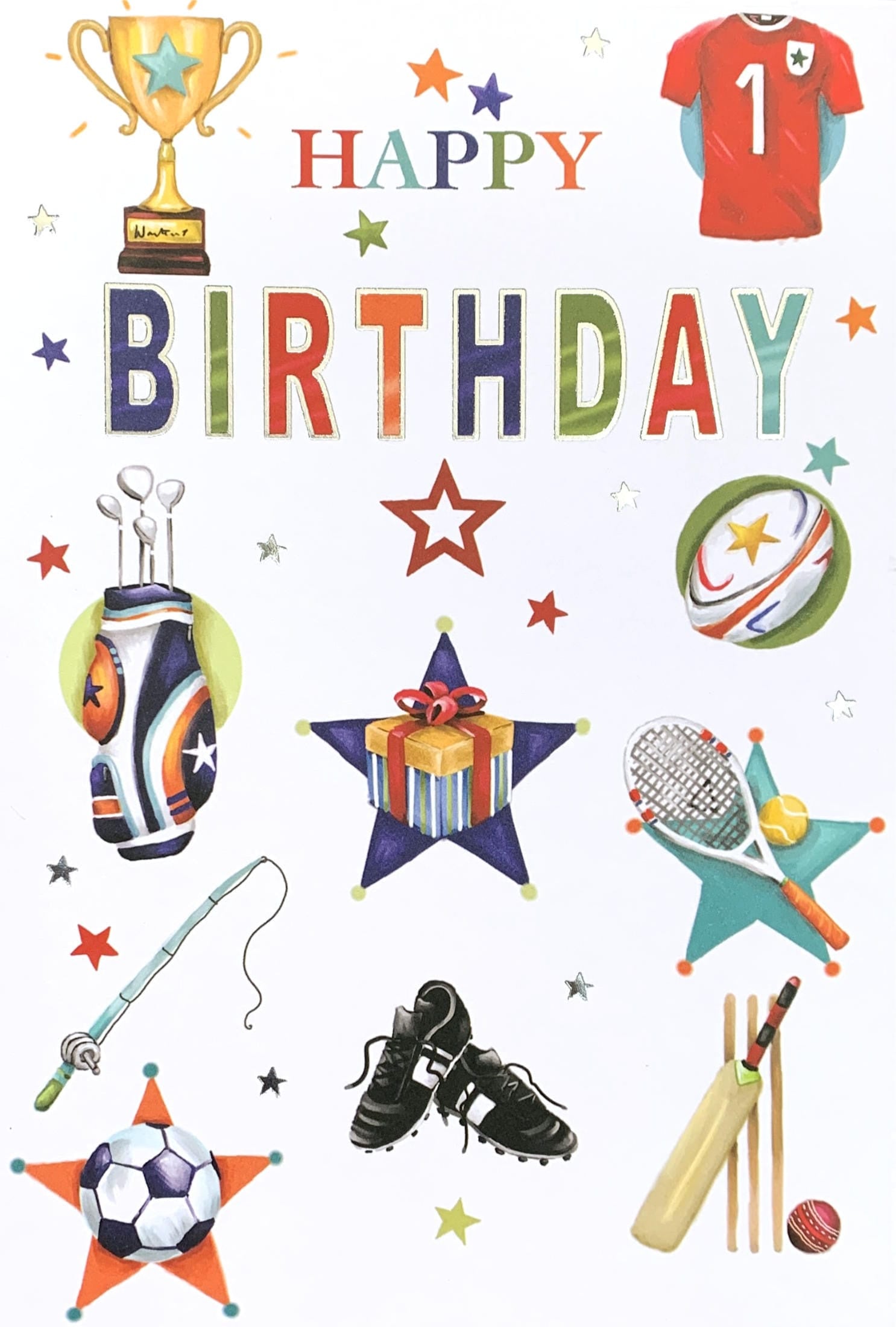 Front of Happy Birthday Sports Mad Card