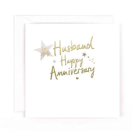 Photograph of Anniversary My Husband Hearts Greetings Card at Nicole's Shop