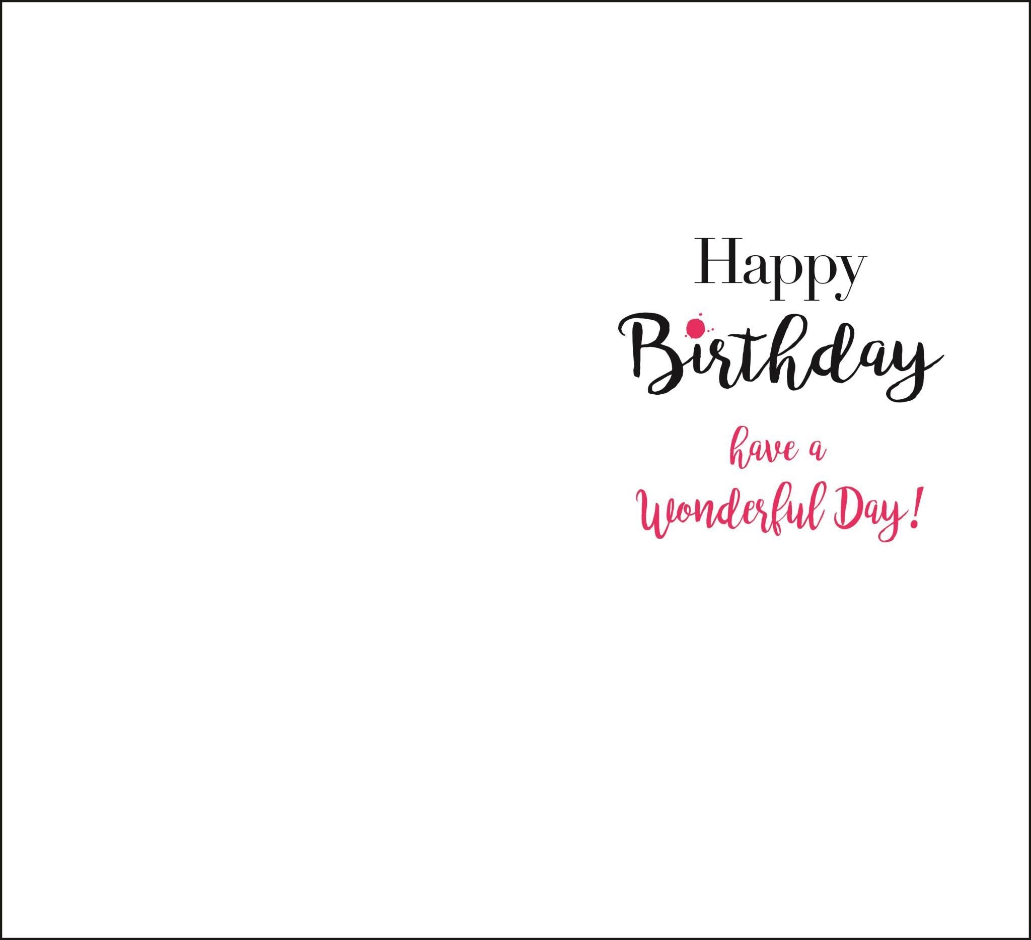 Inside of Auntie Birthday Perfume Greetings Card