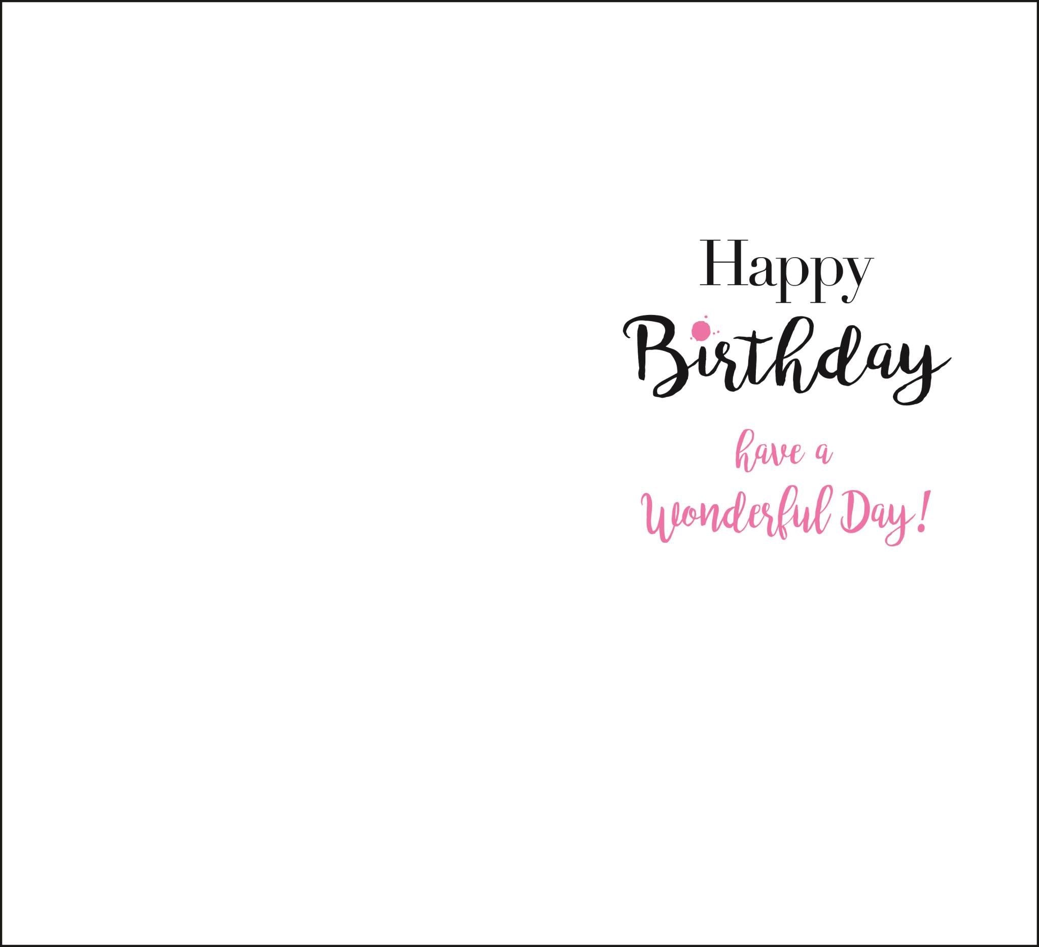 Inside of Sister in Law Birthday Floral Greetings Card