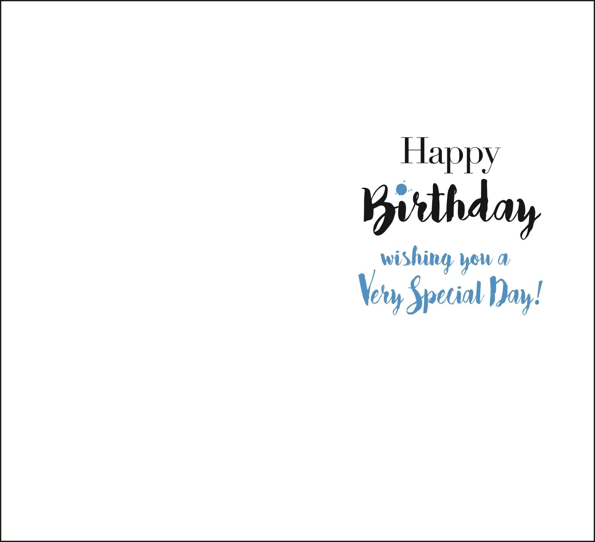 Inside of Grandad Birthday Star Pint Greetings Card