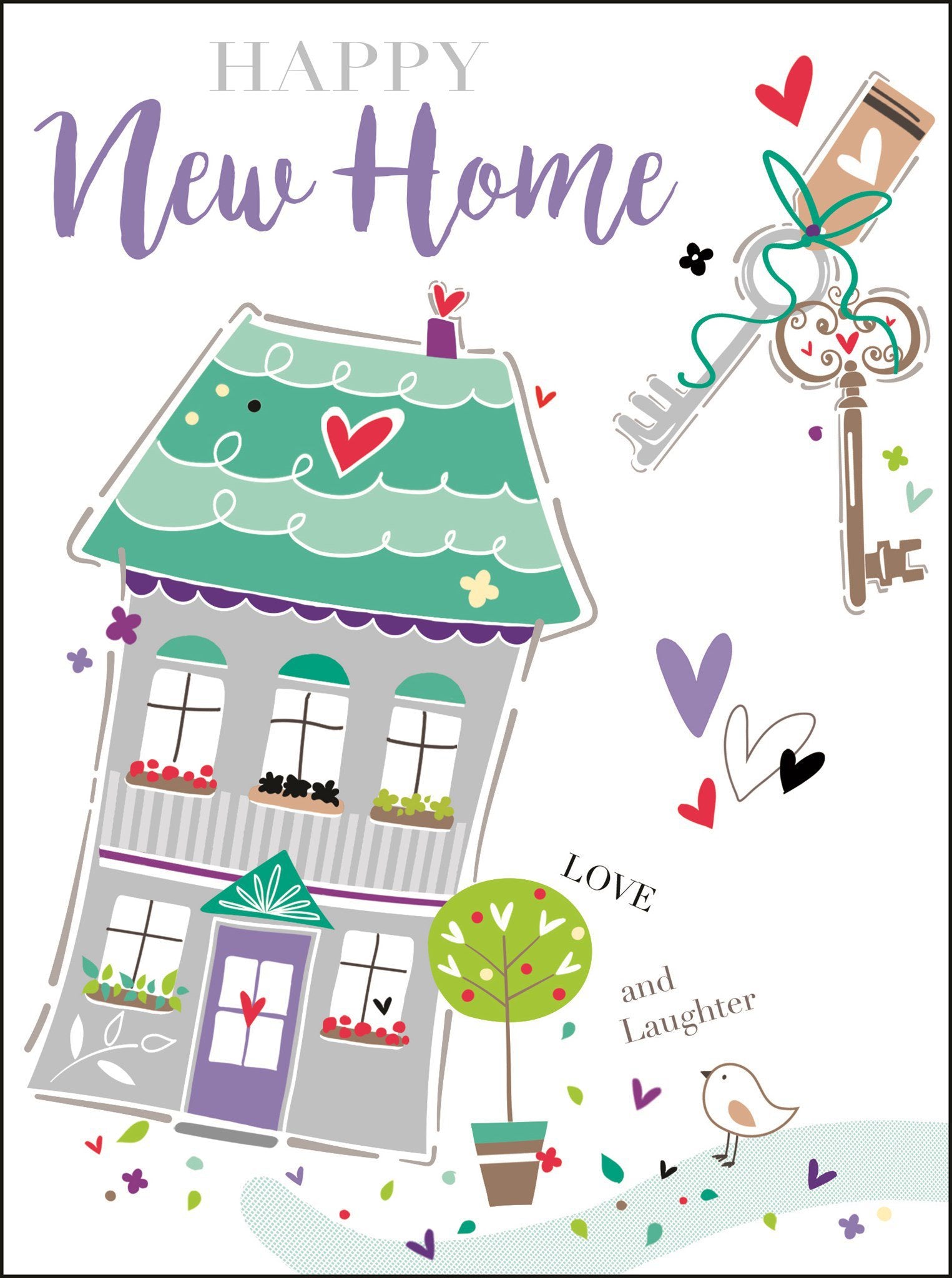 Front of New Home Happy Love Greetings Card