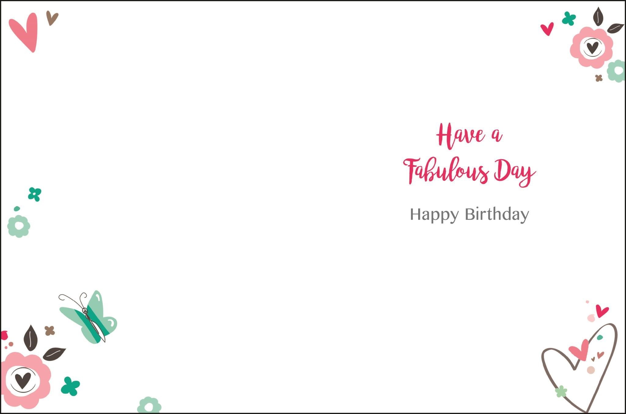 Inside of Happy Birthday Perfume Greetings Card