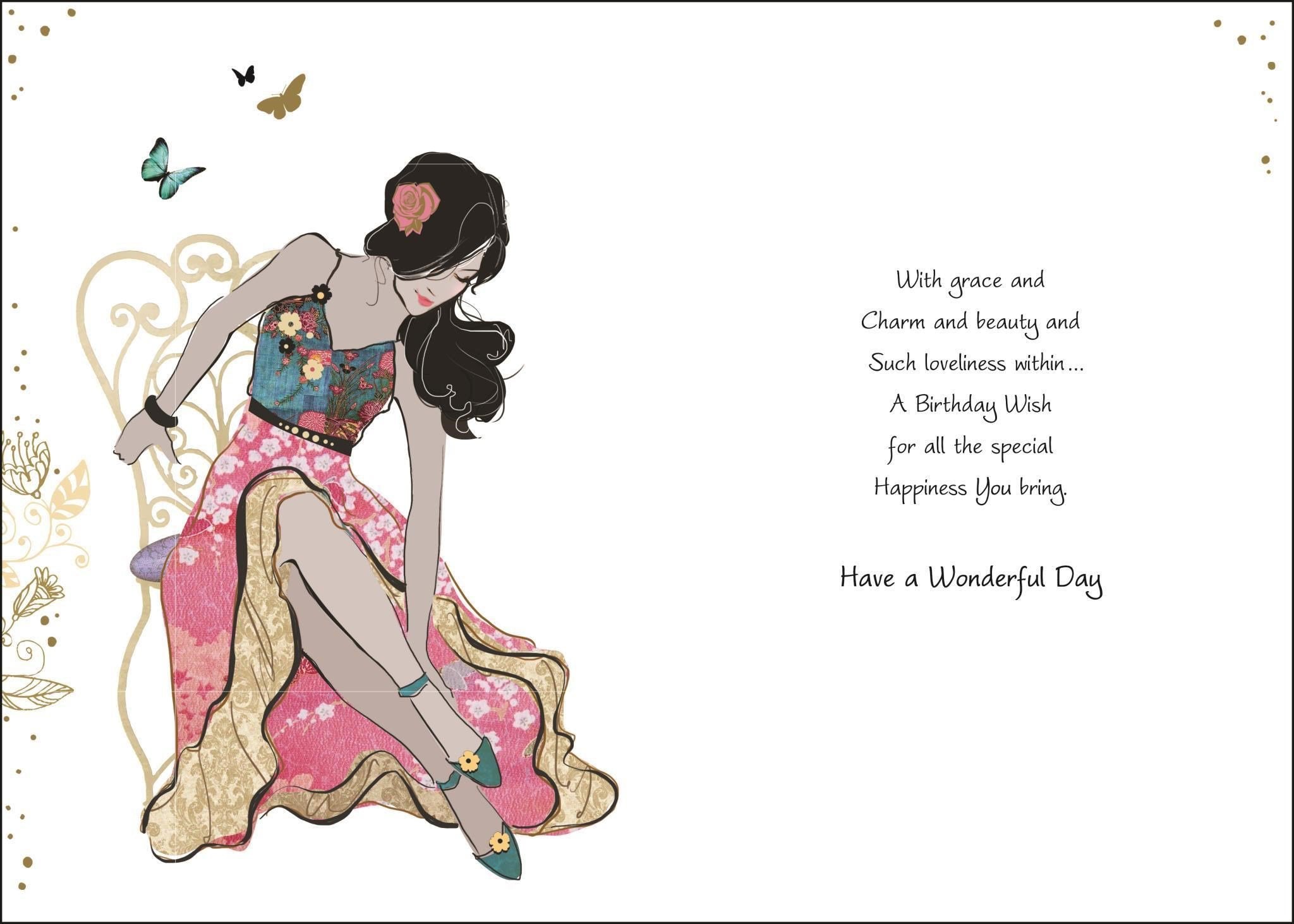 Inside of Daughter in Law Birthday Salsa Greetings Card