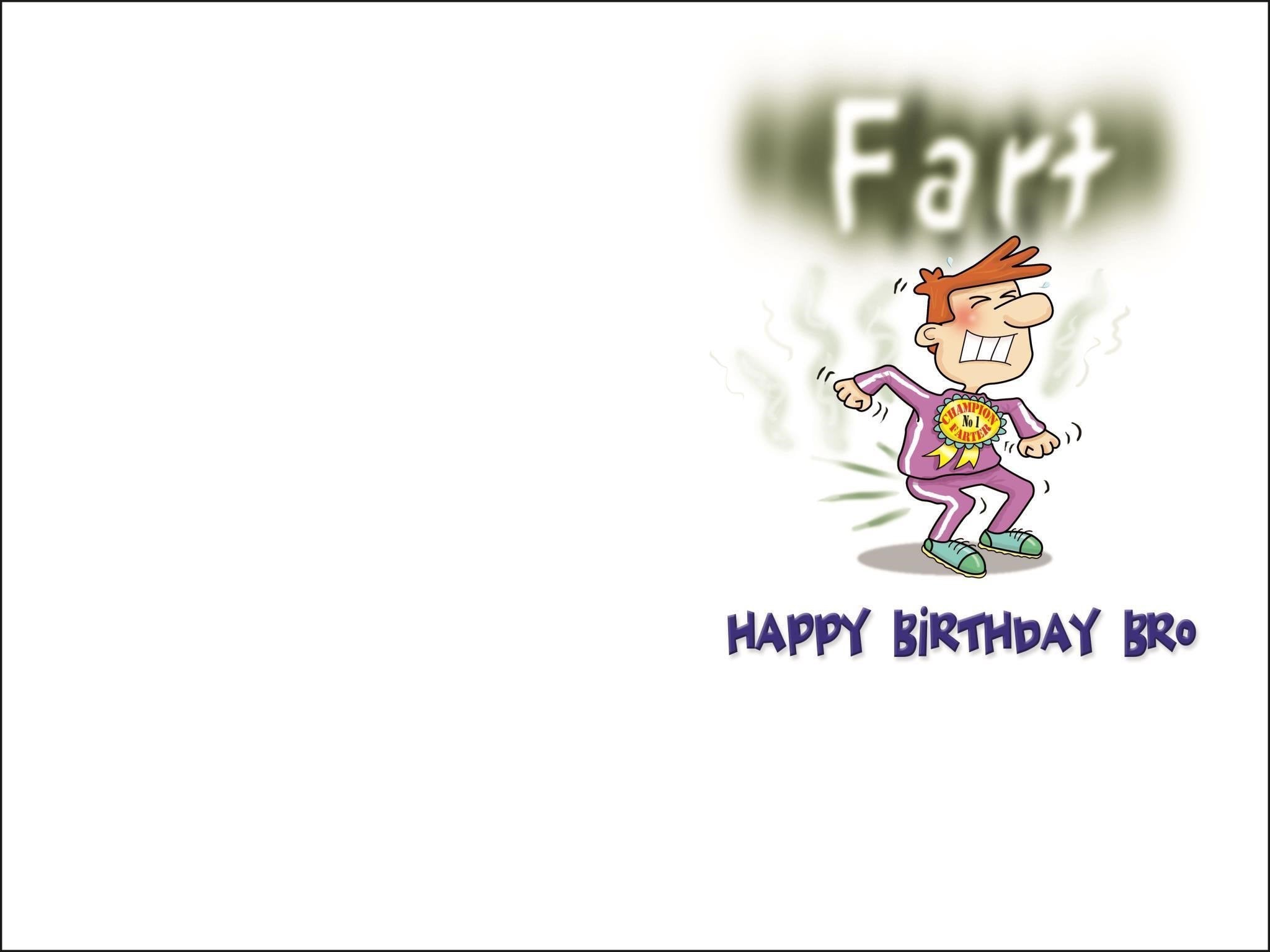 Inside of Brother Birthday Witty Greetings Card