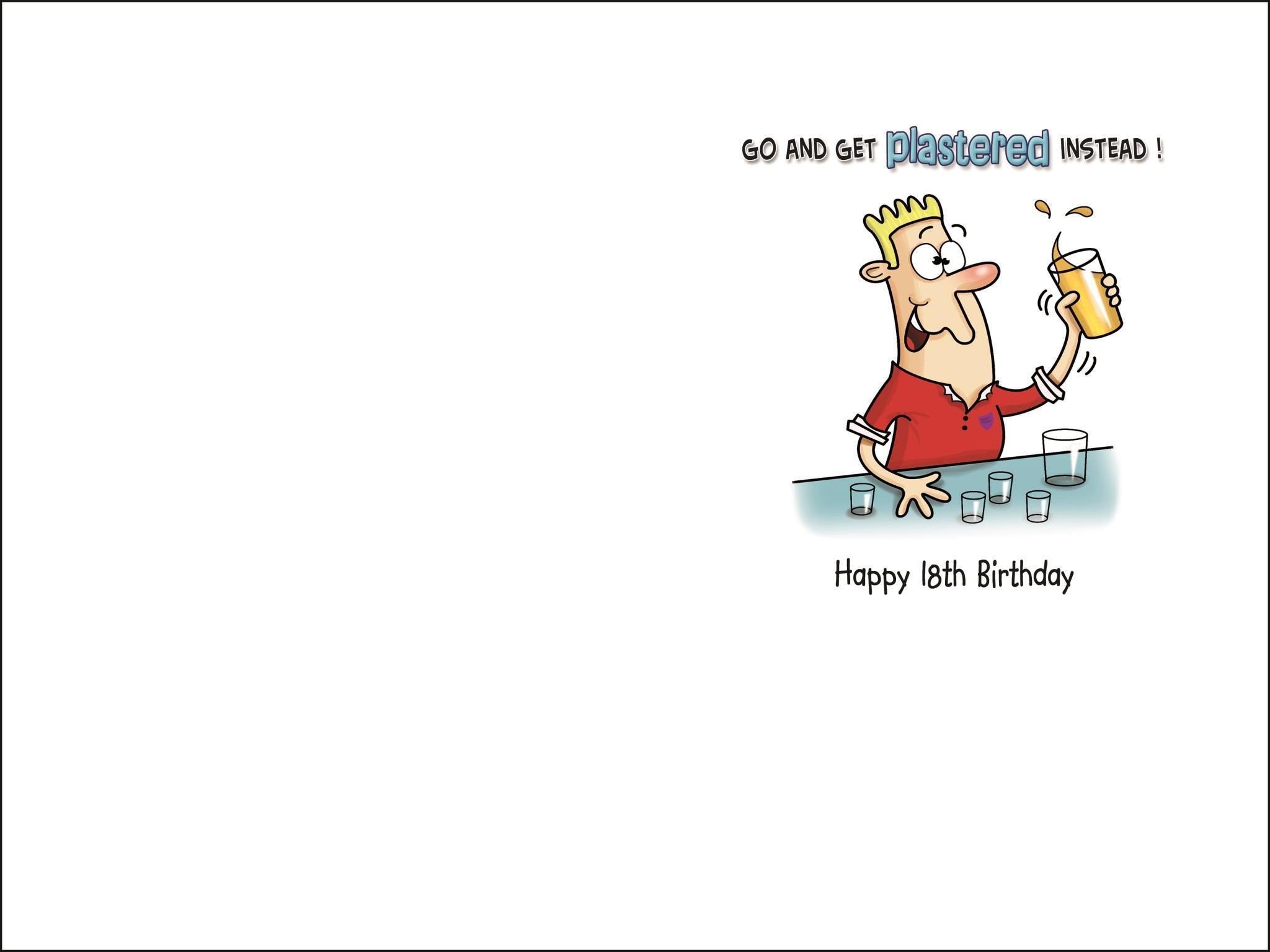 Inside of 18th Birthday Hooray Greetings Card