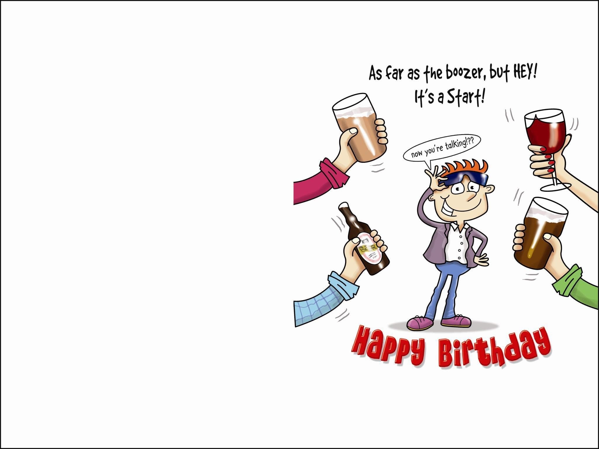 Inside of 21st Birthday Charming Youth Greetings Card