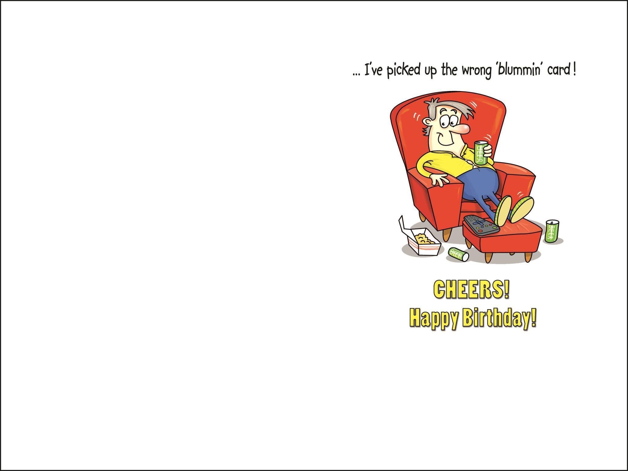 Inside of 40th Birthday Grey Hair Greetings Card