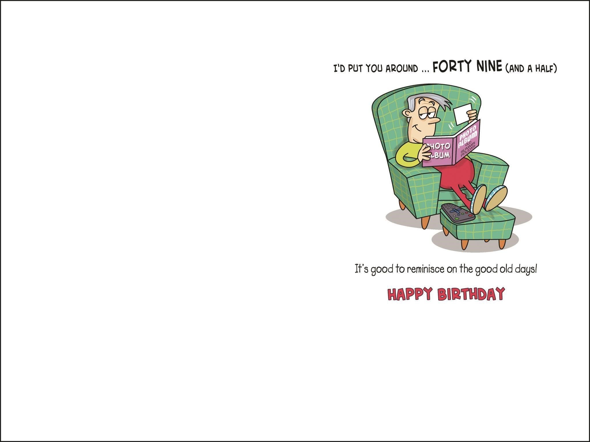 Inside of 50th Birthday Hey no Way Greetings Card