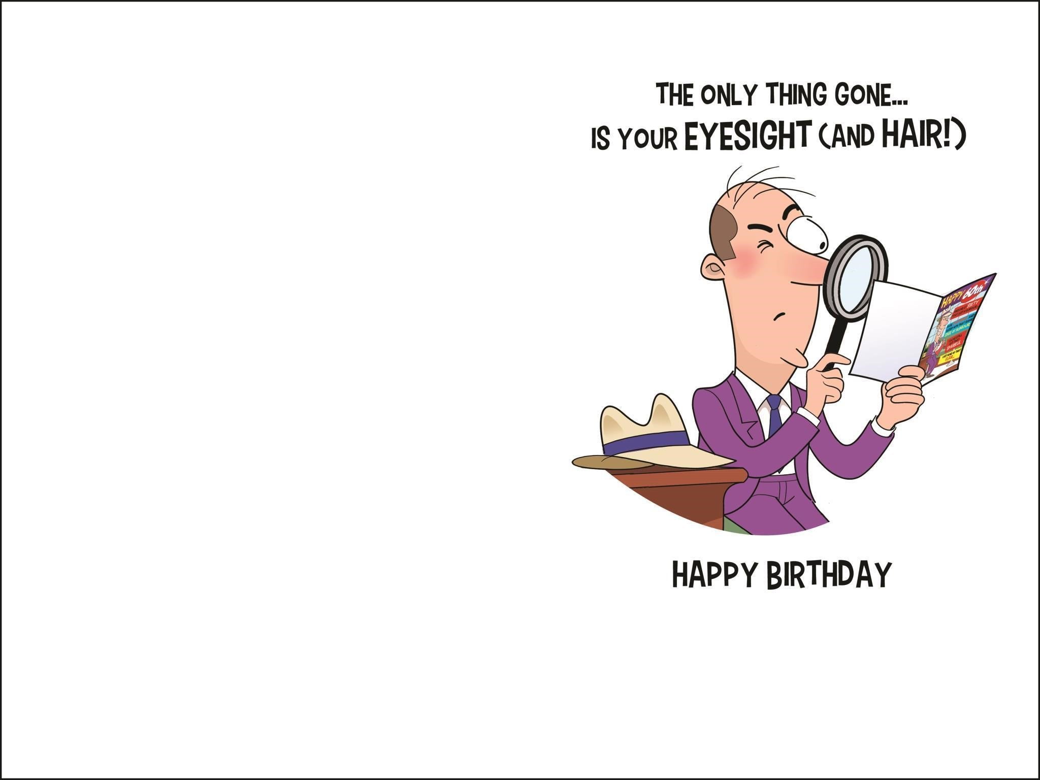 Inside of 60th Birthday Handsome Greetings Card