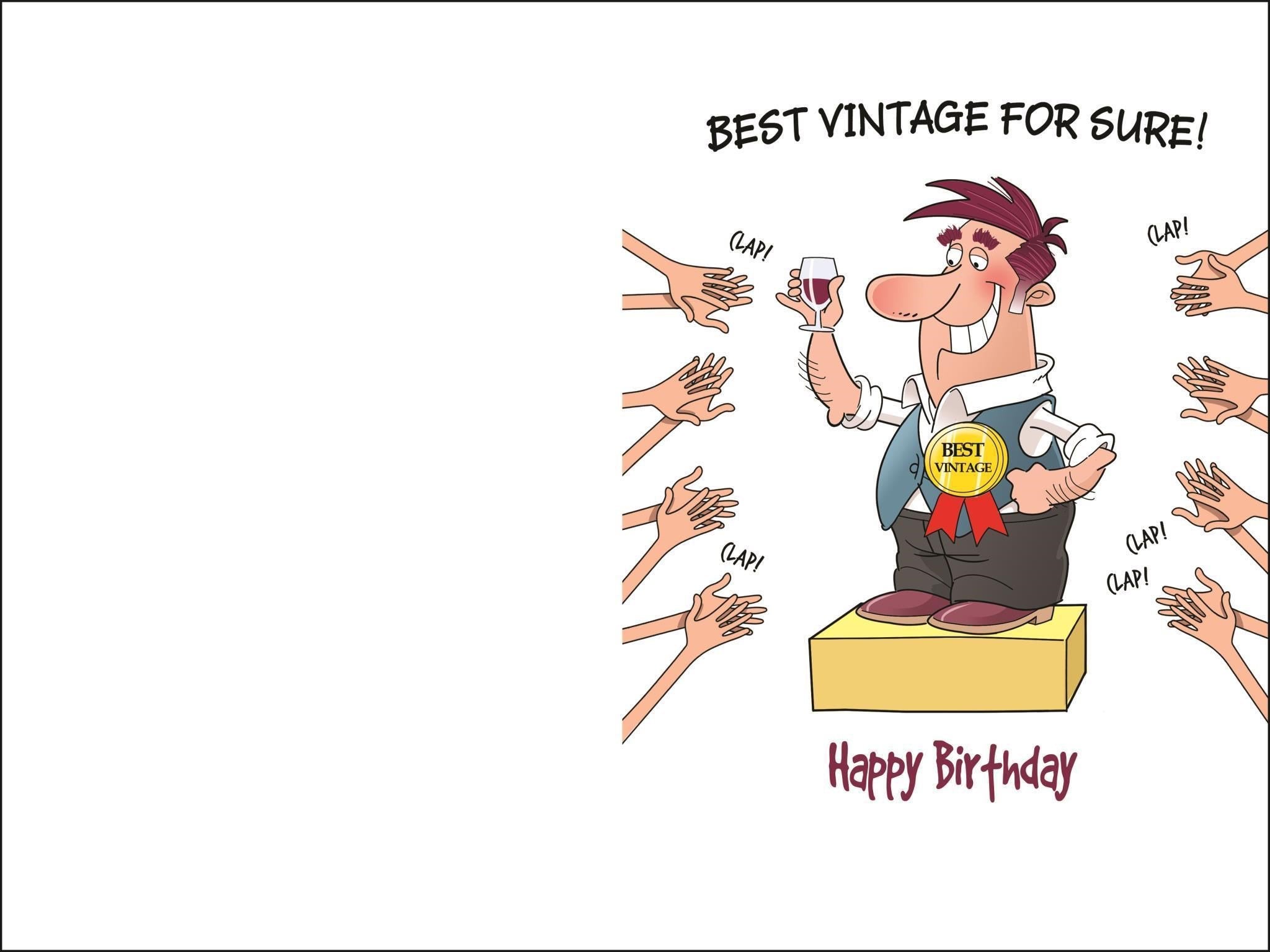 Inside of 65th Birthday Impeccable Taste Greetings Card