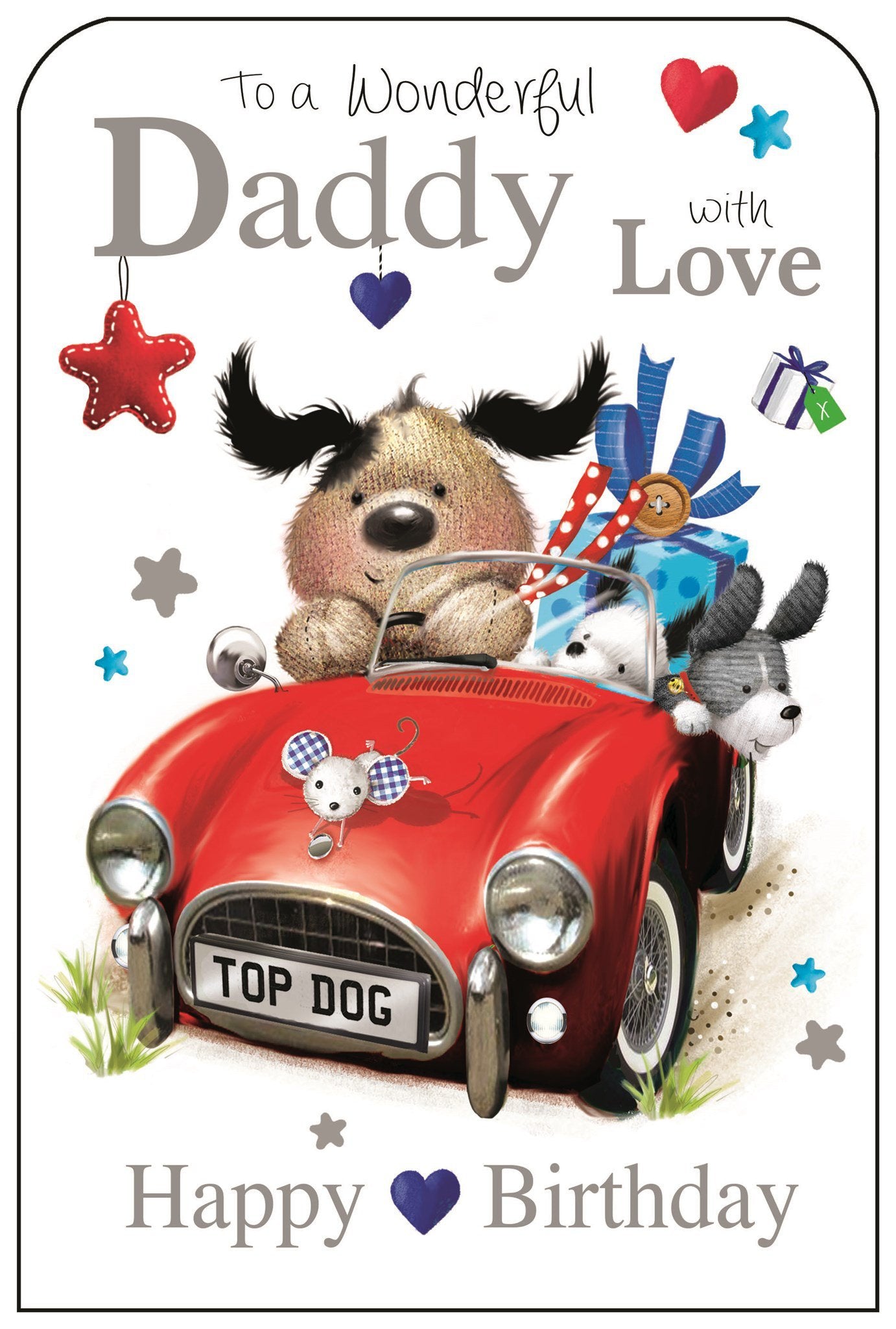 Front of Daddy Birthday Car Love Greetings Card