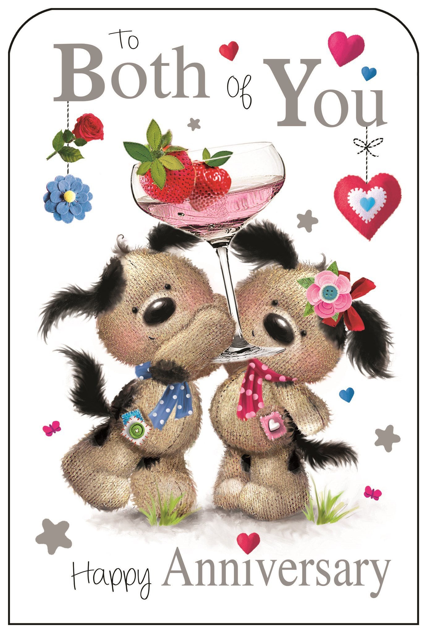 Front of Open Anniversary Both of You Greetings Card
