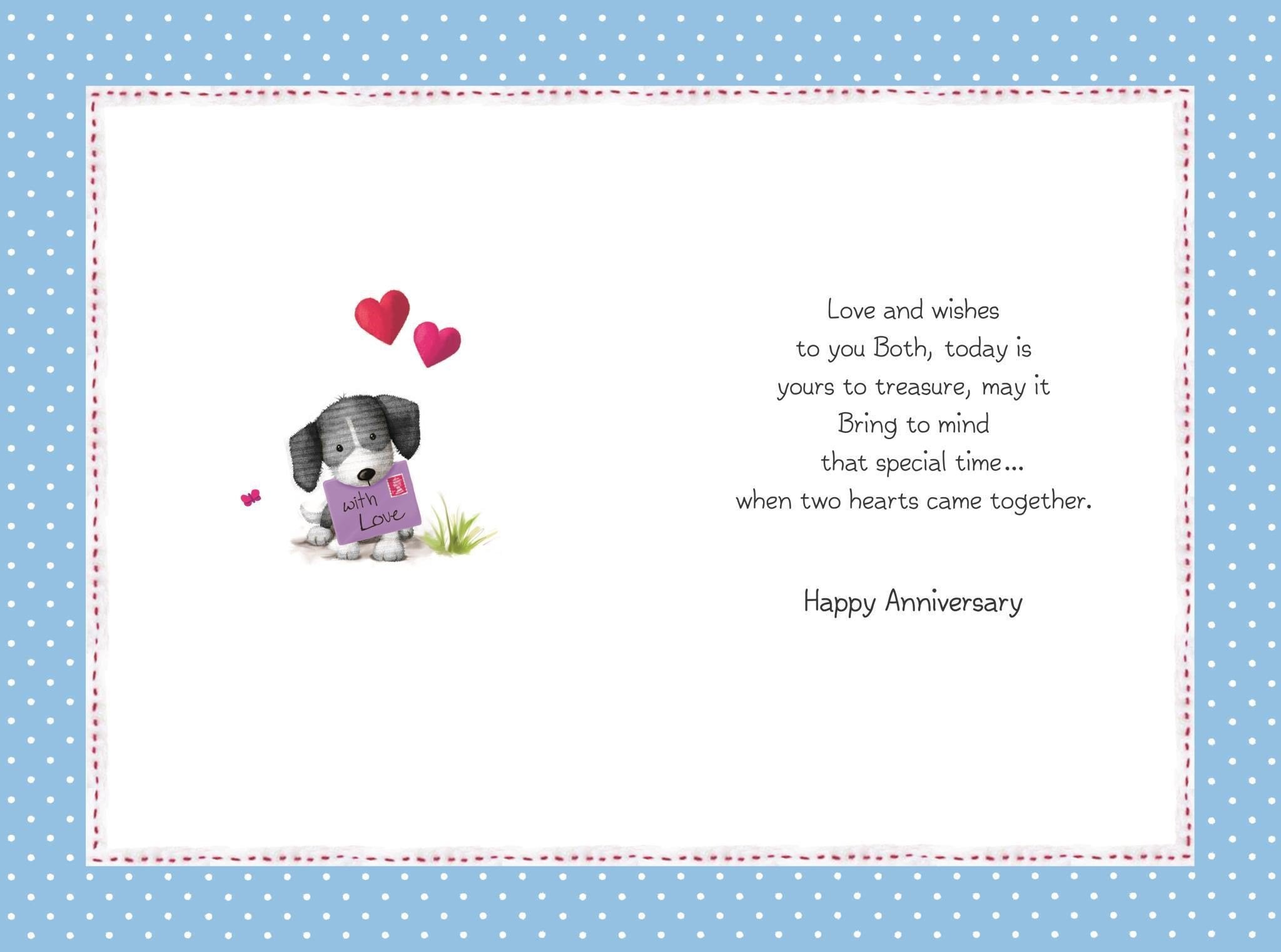 Inside of Brother & Sister in Law Anniversary Greetings Card