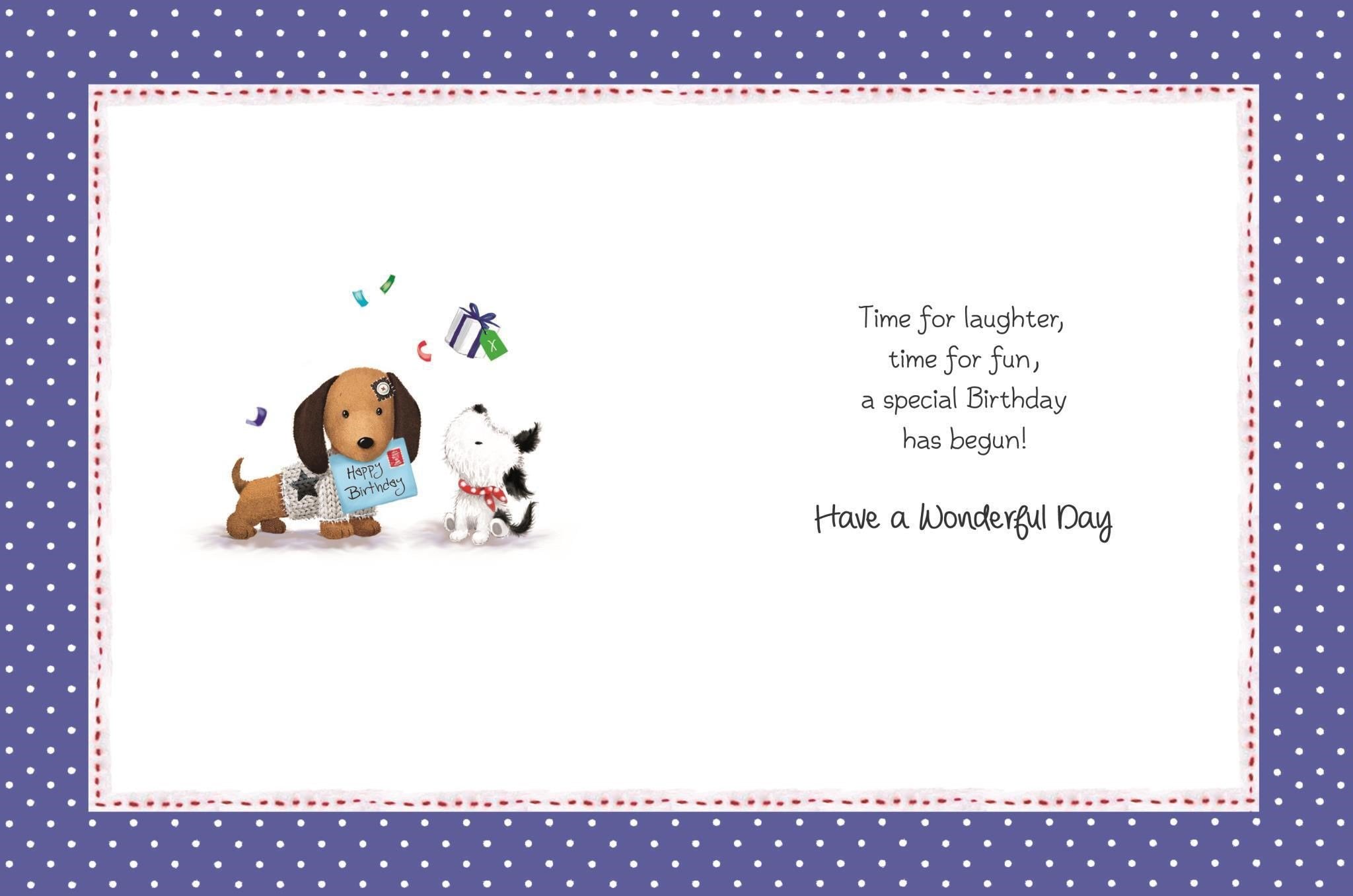 Inside of Special Nephew Birthday Cute Greetings Card