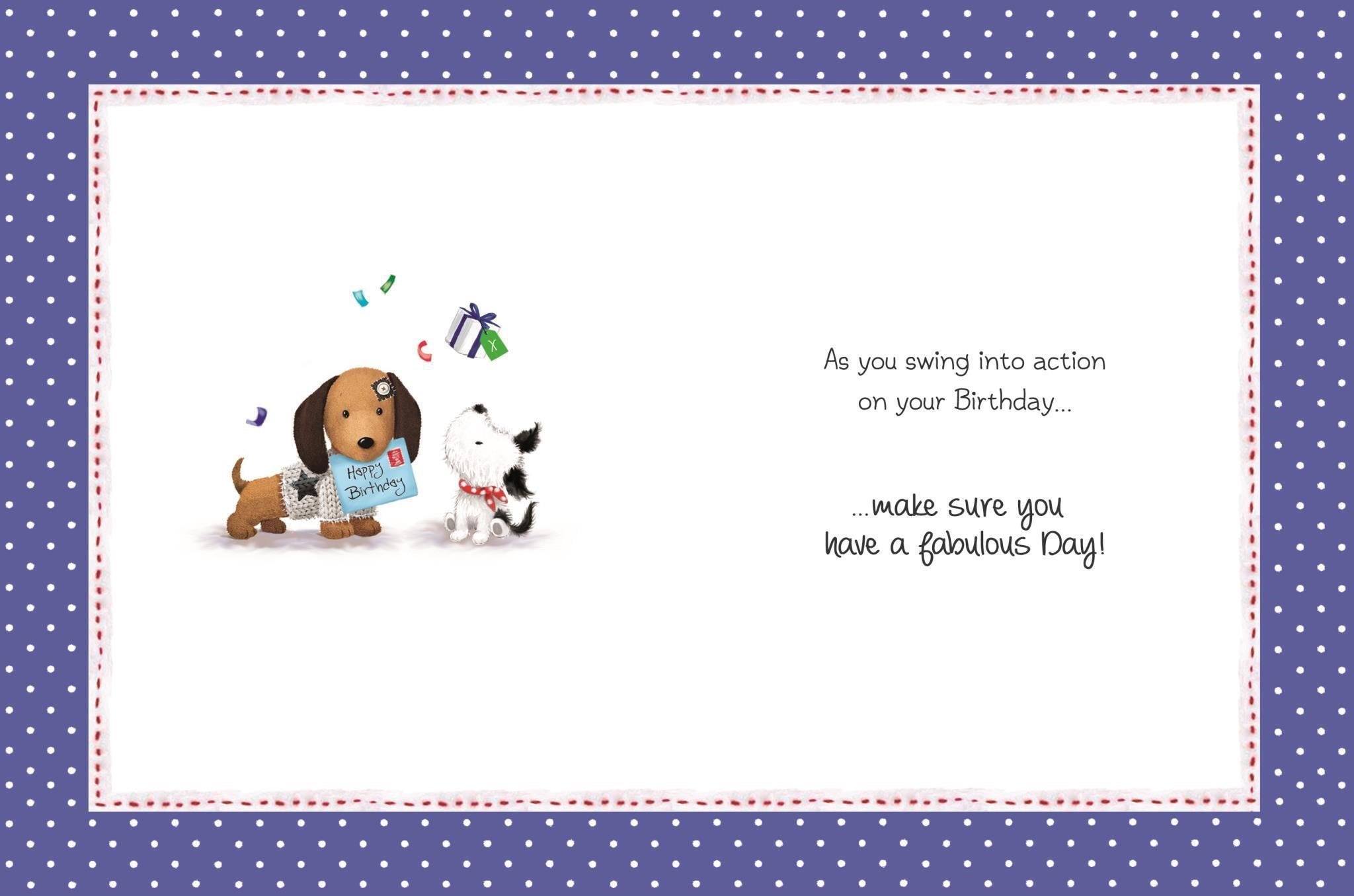 Inside of Special Cousin Birthday Cute Greetings Card
