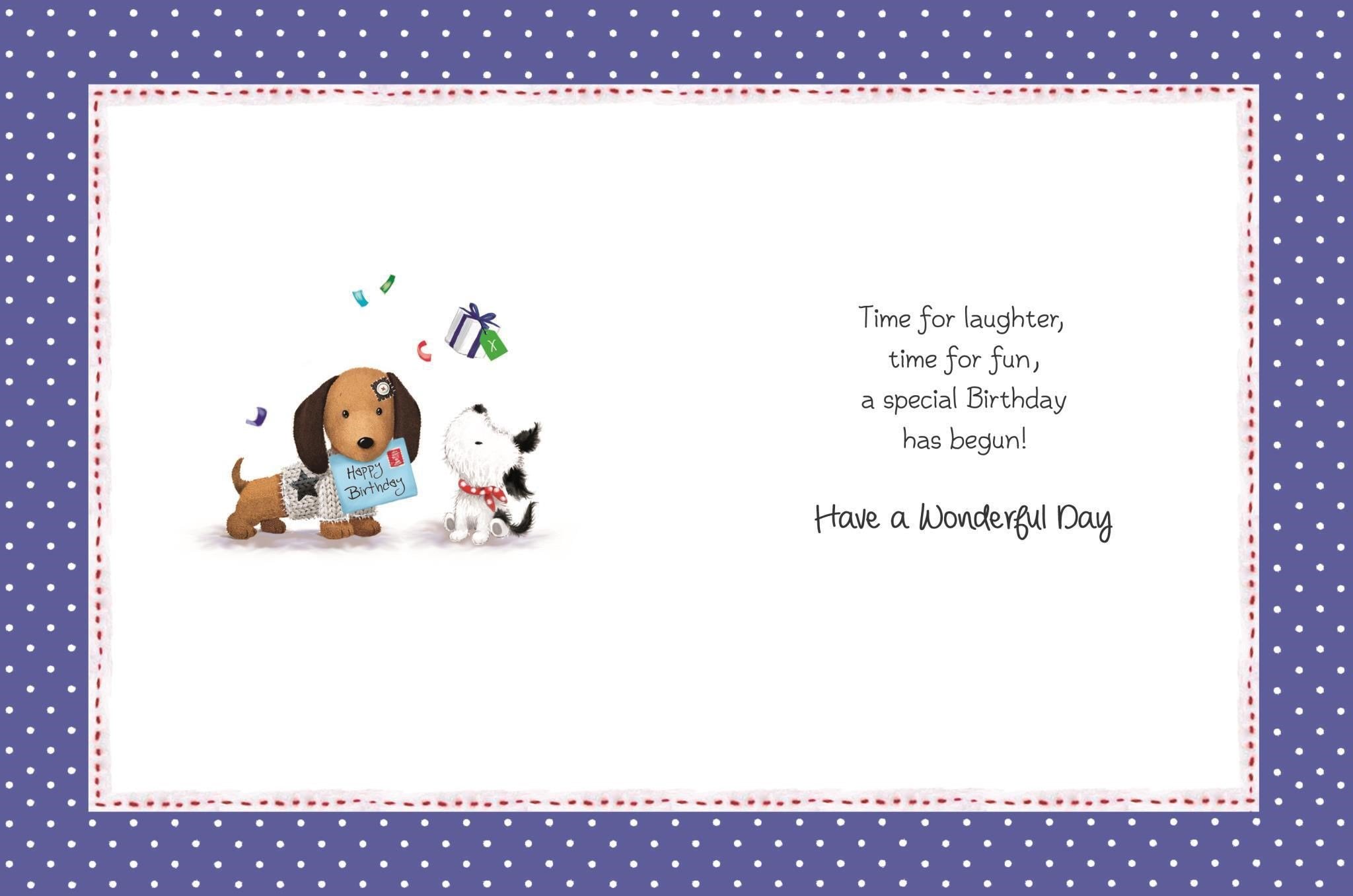 Inside of Great Grandson Birthday Cute Greetings Card