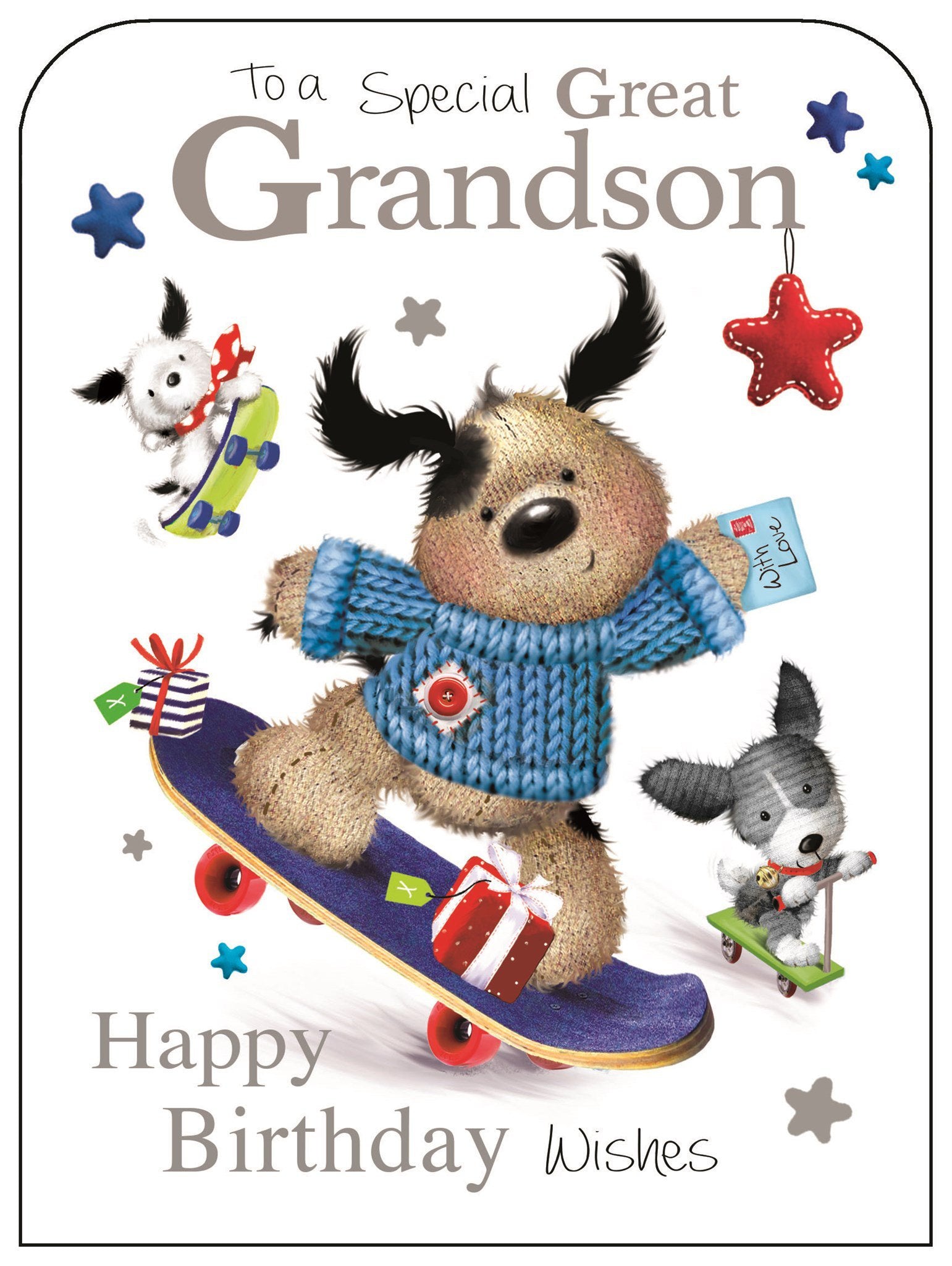 Front of Great Grandson Birthday Cute Greetings Card