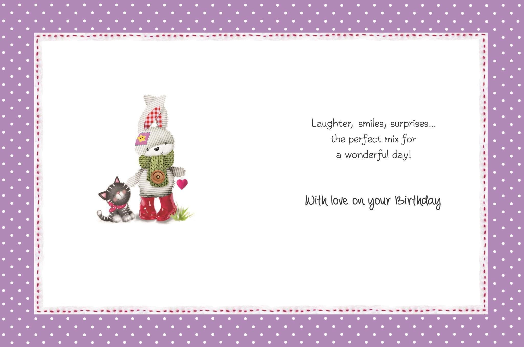 Inside of Goddaughter Birthday Cute Greetings Card