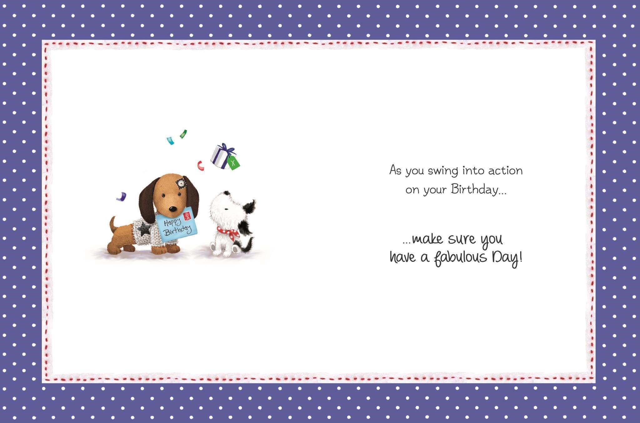 Inside of Godson Birthday Cute Greetings Card