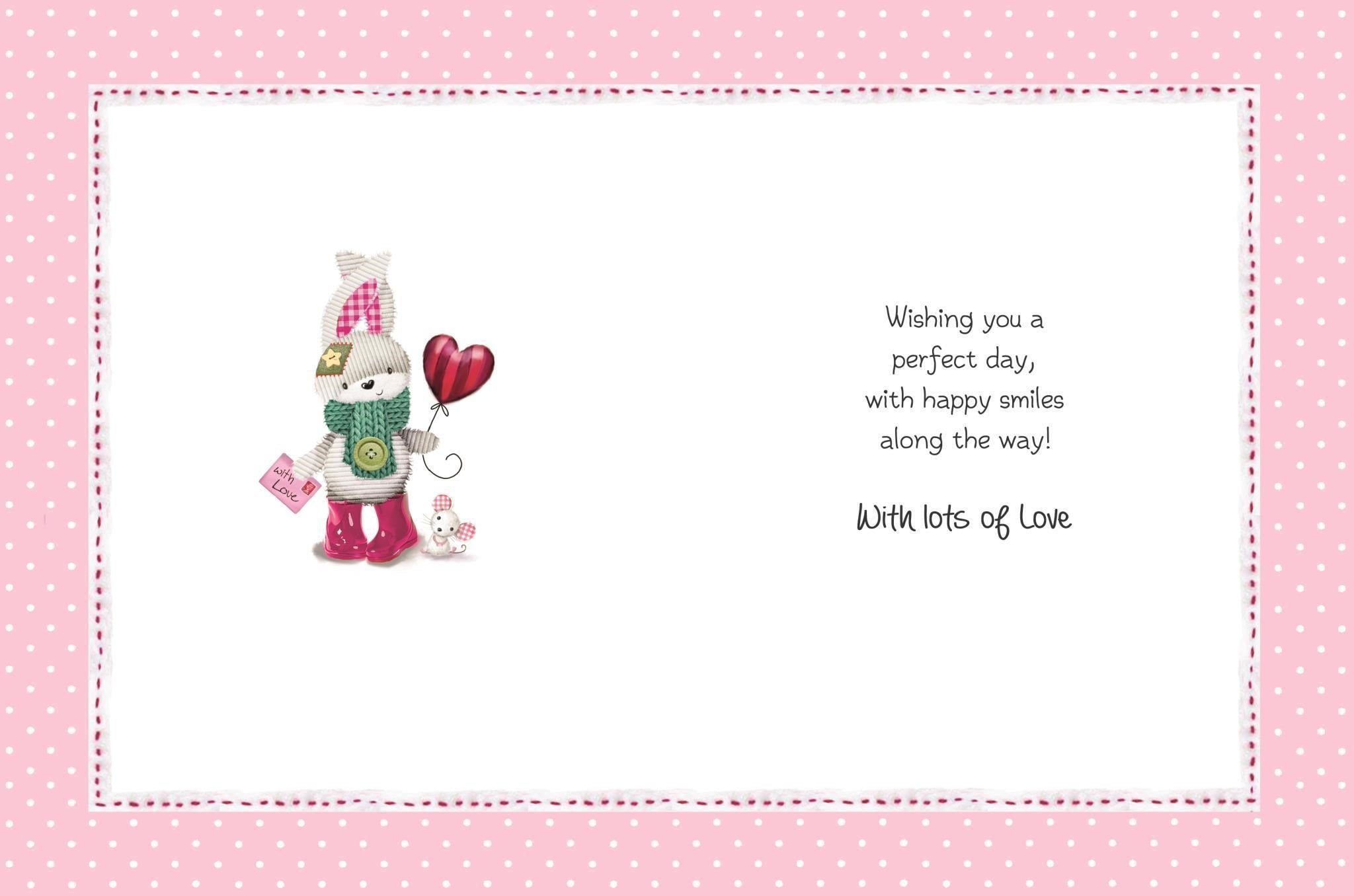 Inside of Nan Flowers Birthday Cute Greetings Card