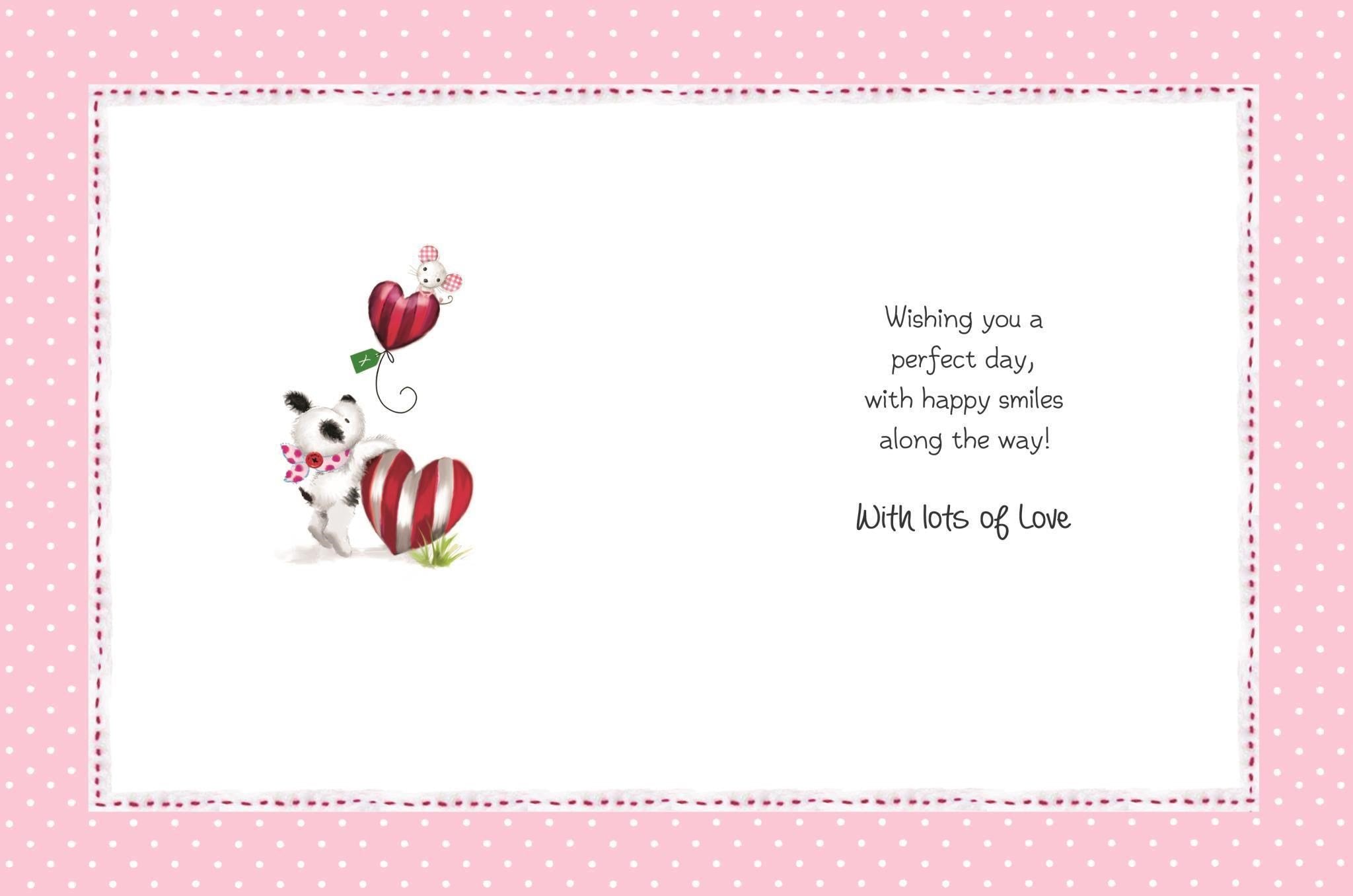 Inside of Nanna Rose Birthday Cute Greetings Card