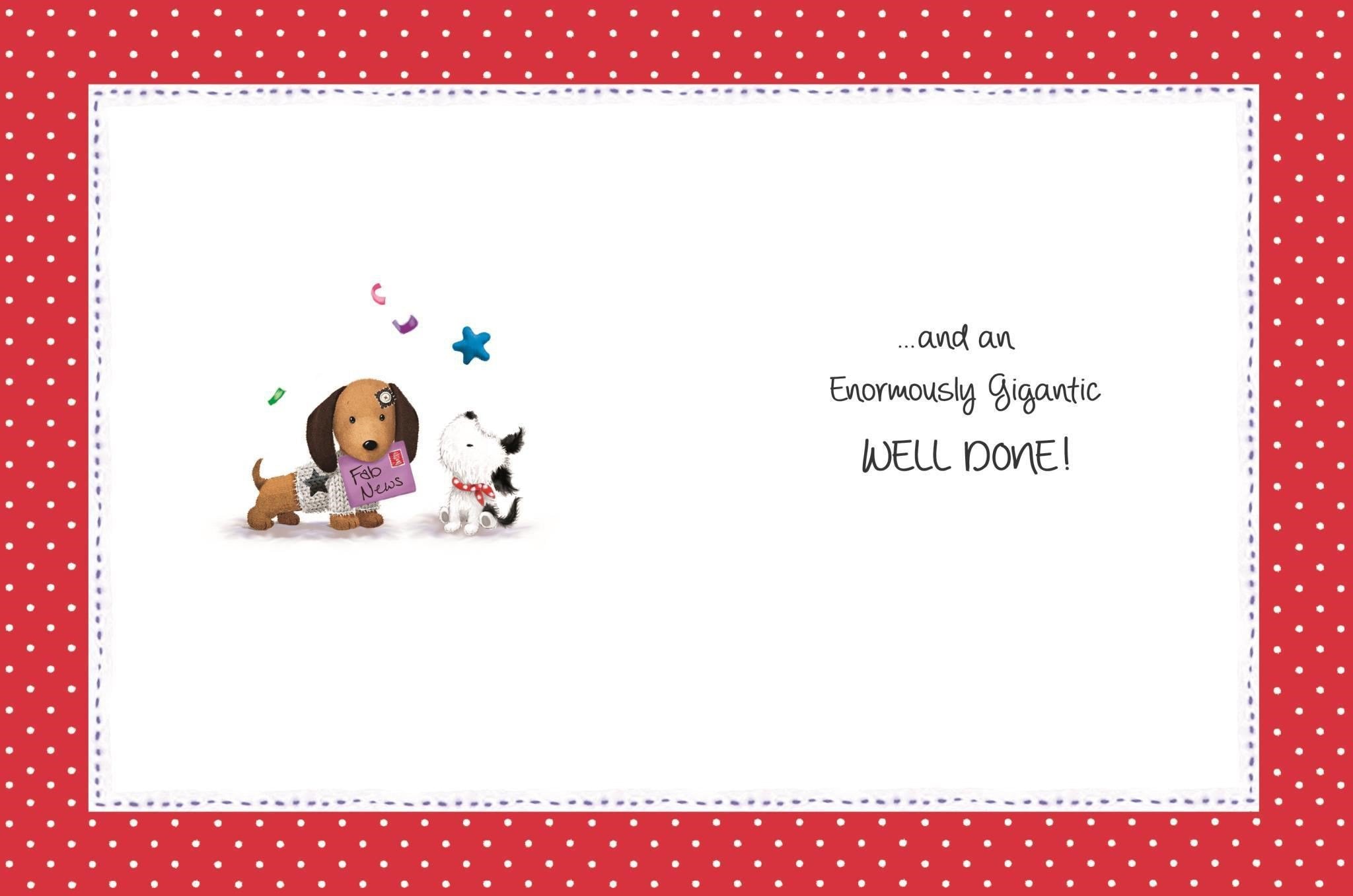 Inside of Congratulations Fab Cute Greetings Card