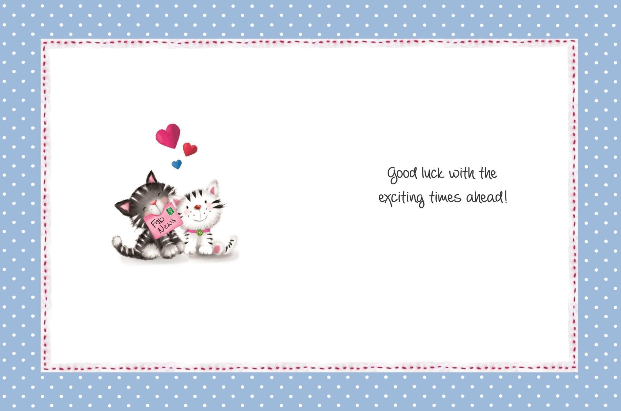 Inside of Engagement Wishes Cute Greetings Card