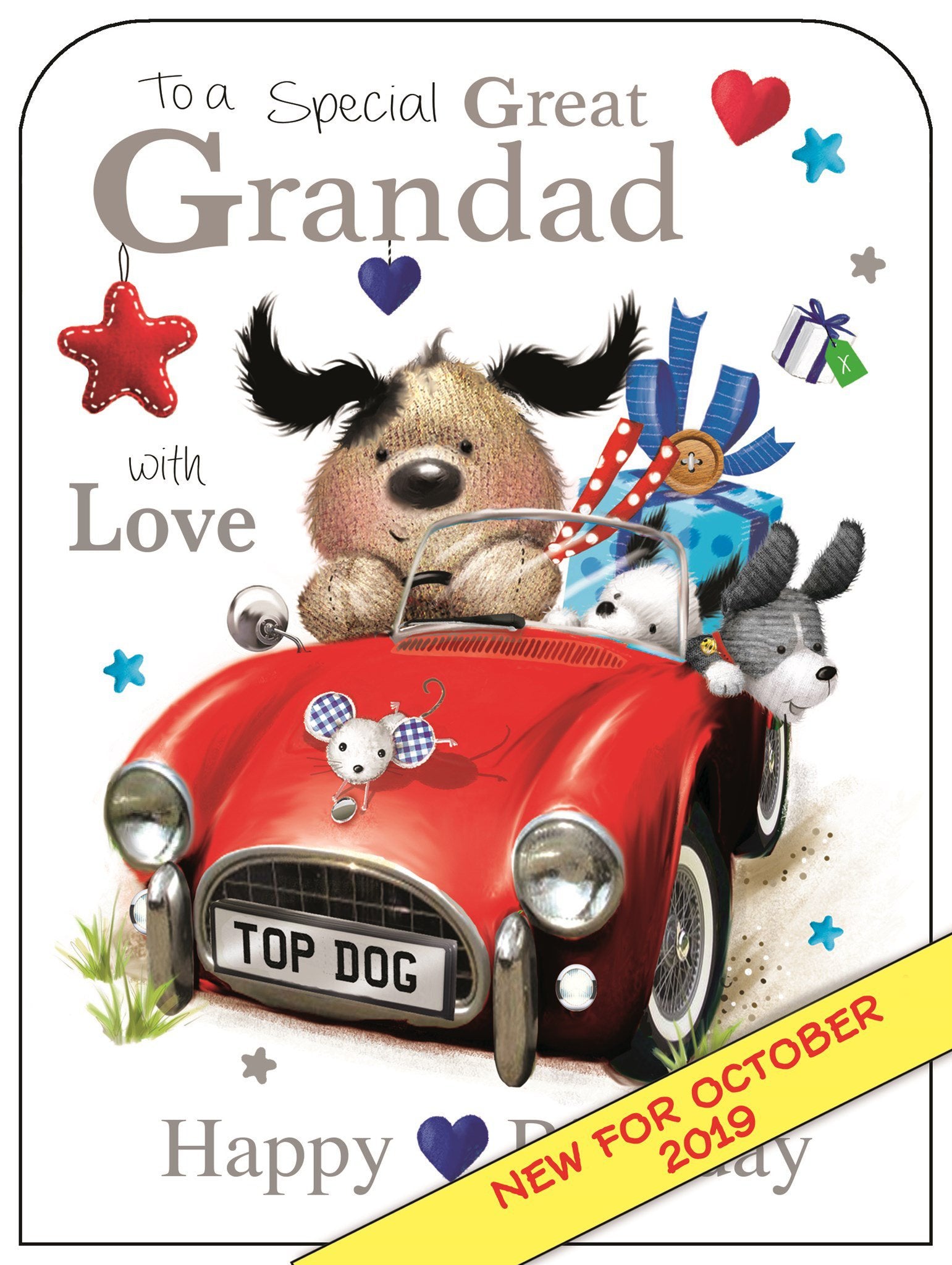 Front of Great Grandad Car Cute Greetings Card