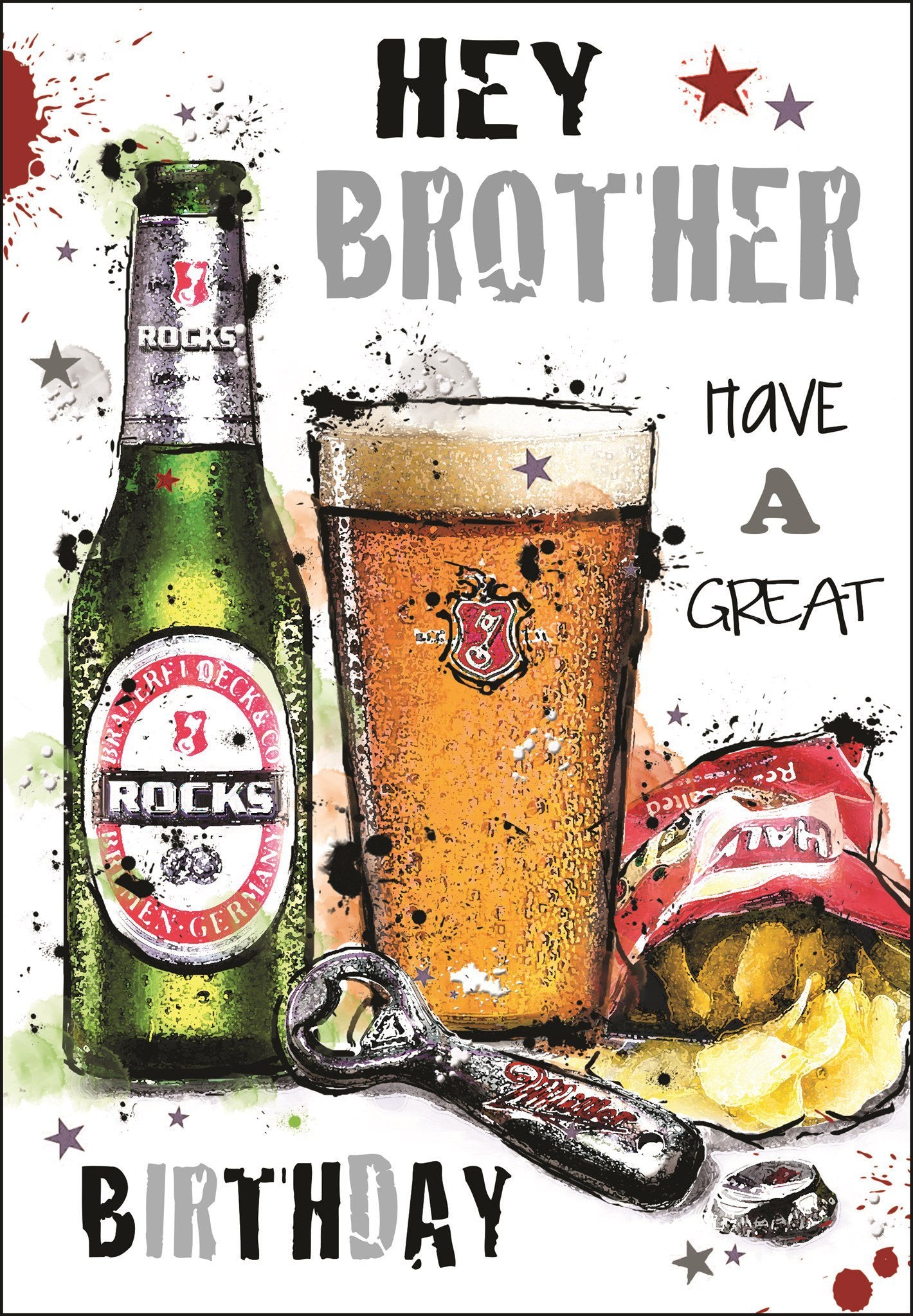 Front of Brother Beer Birthday Greetings Card