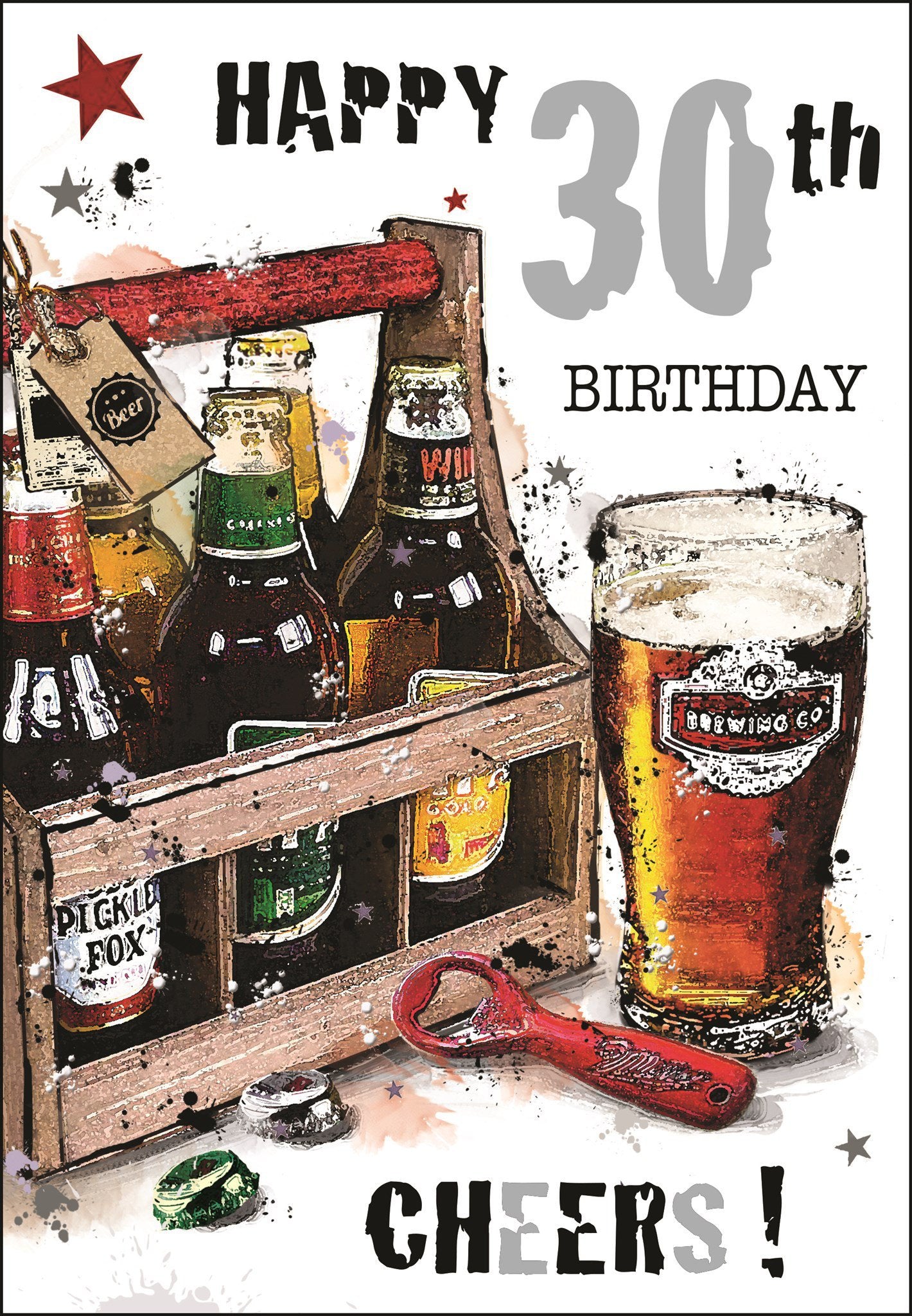 Front of 30th Birthday Open Male Greetings Card